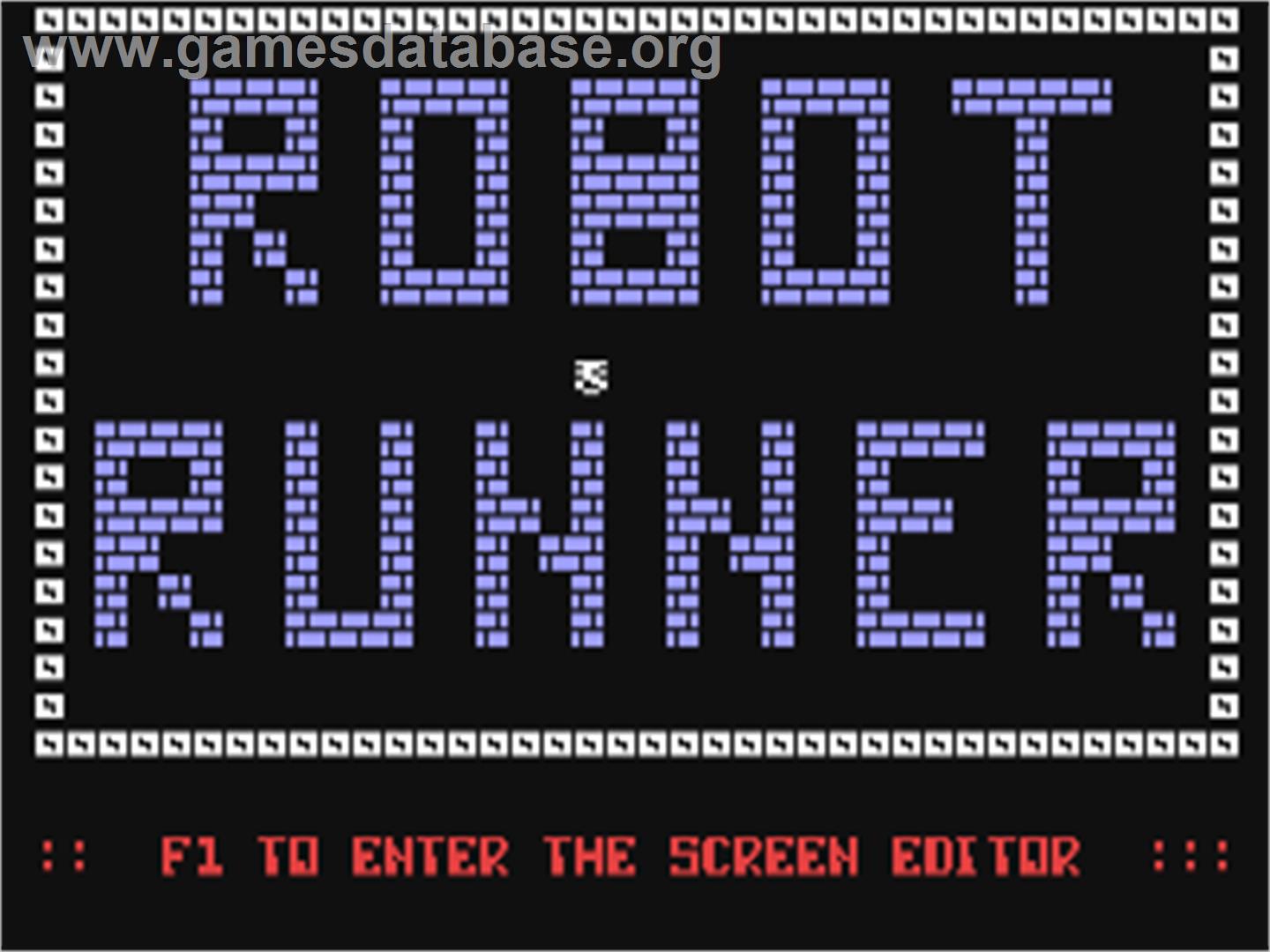 Robot Runner - Commodore 64 - Artwork - Title Screen