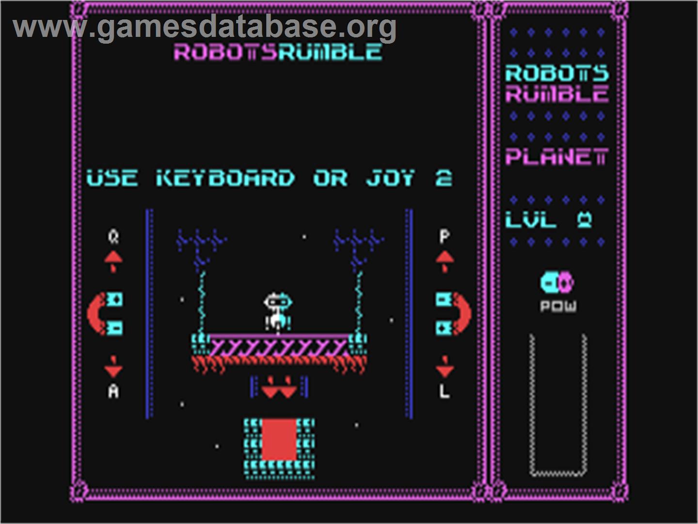 Robots Rumble - Commodore 64 - Artwork - Title Screen