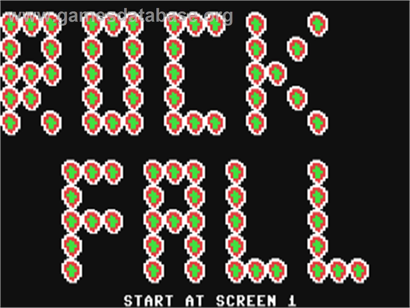 Rock Fall - Commodore 64 - Artwork - Title Screen