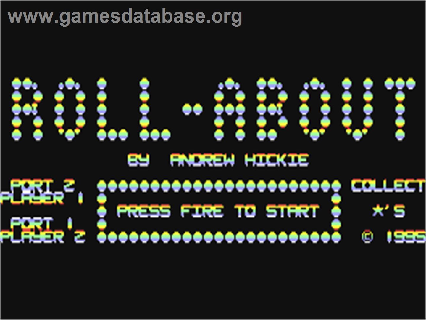Roll-about - Commodore 64 - Artwork - Title Screen