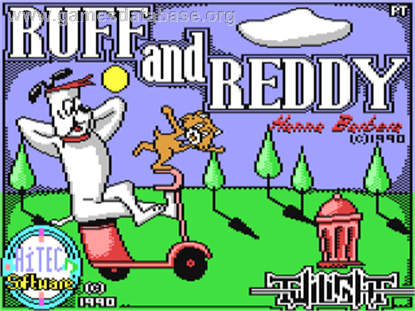 Ruff and Reddy in the Space Adventure - Commodore 64 - Artwork - Title Screen