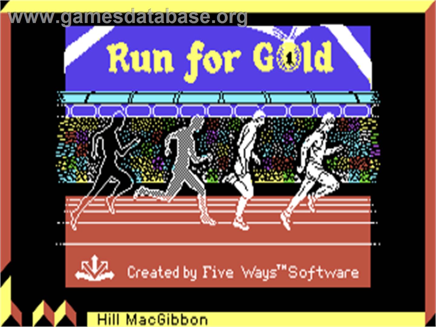 Run For Gold - Commodore 64 - Artwork - Title Screen