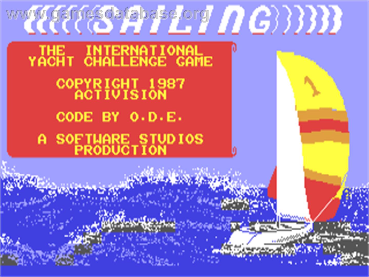 Sailing - Commodore 64 - Artwork - Title Screen