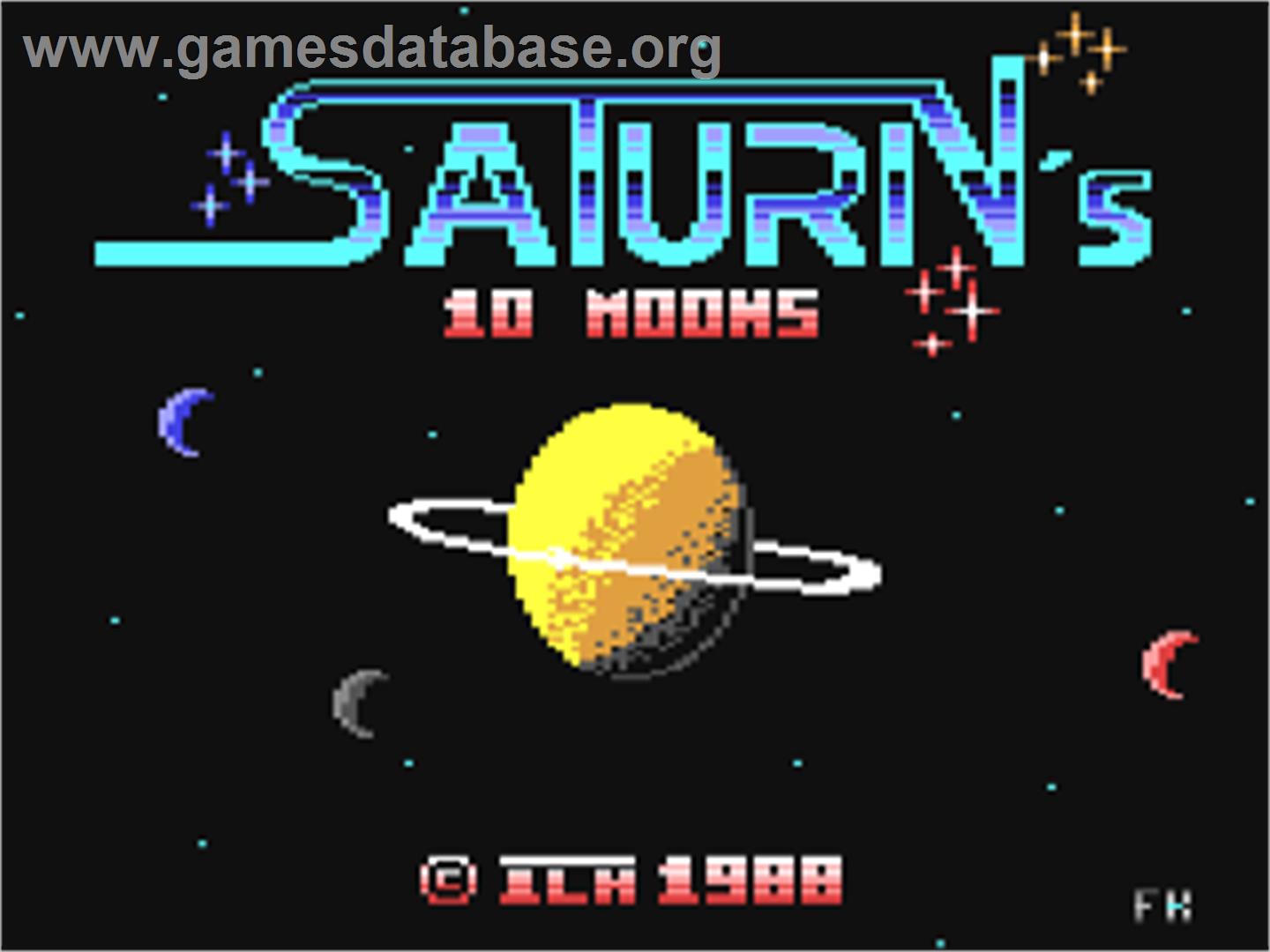 Saturn's 10 Moons - Commodore 64 - Artwork - Title Screen