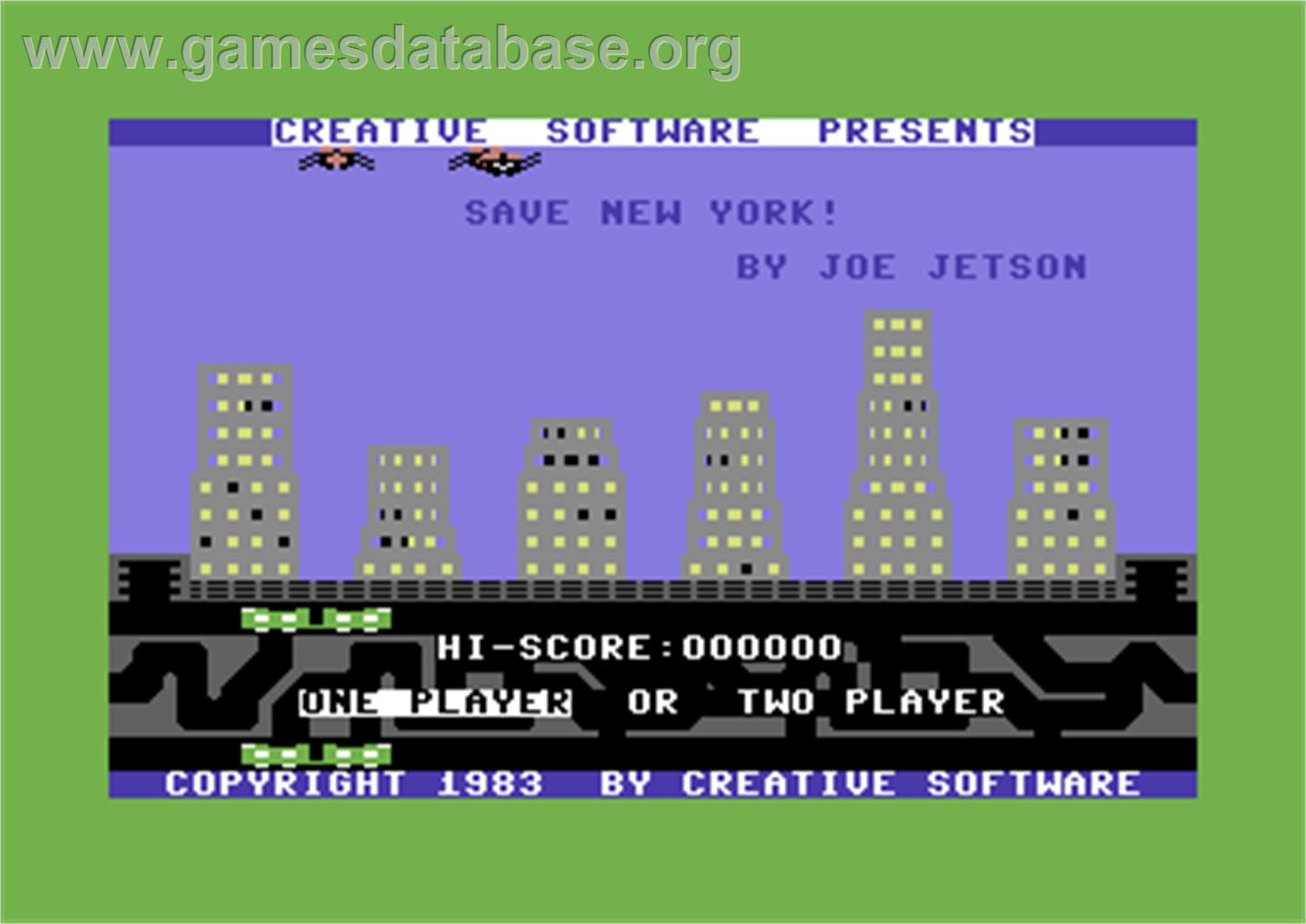 Save New York - Commodore 64 - Artwork - Title Screen