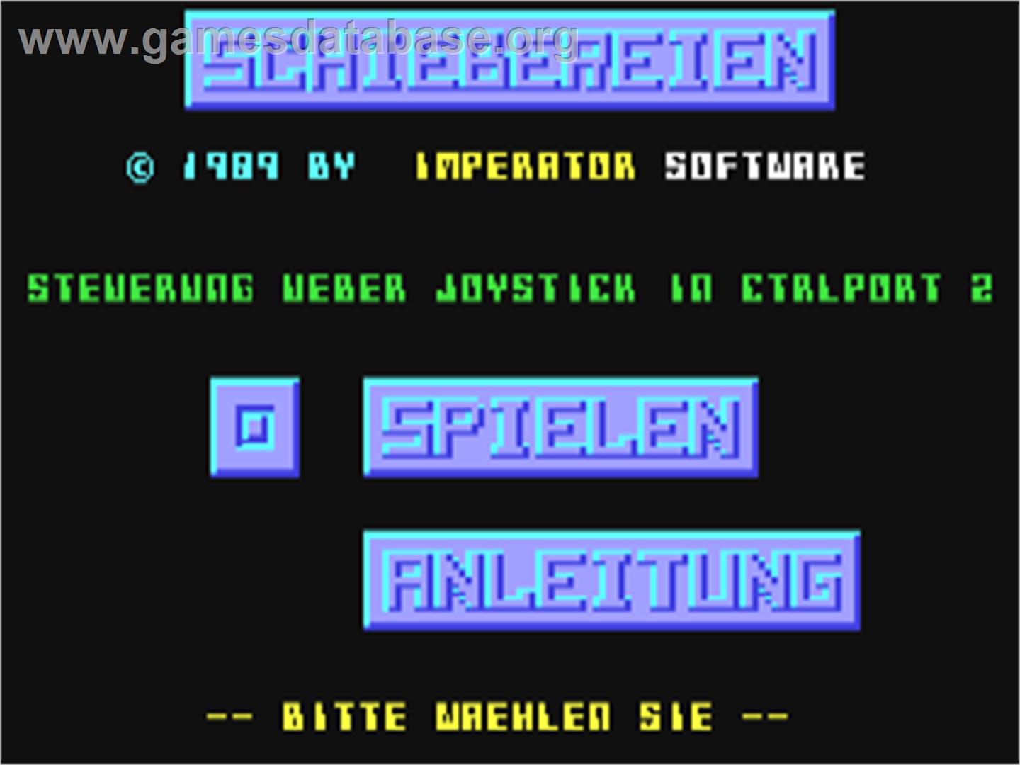 Schiebereien - Commodore 64 - Artwork - Title Screen