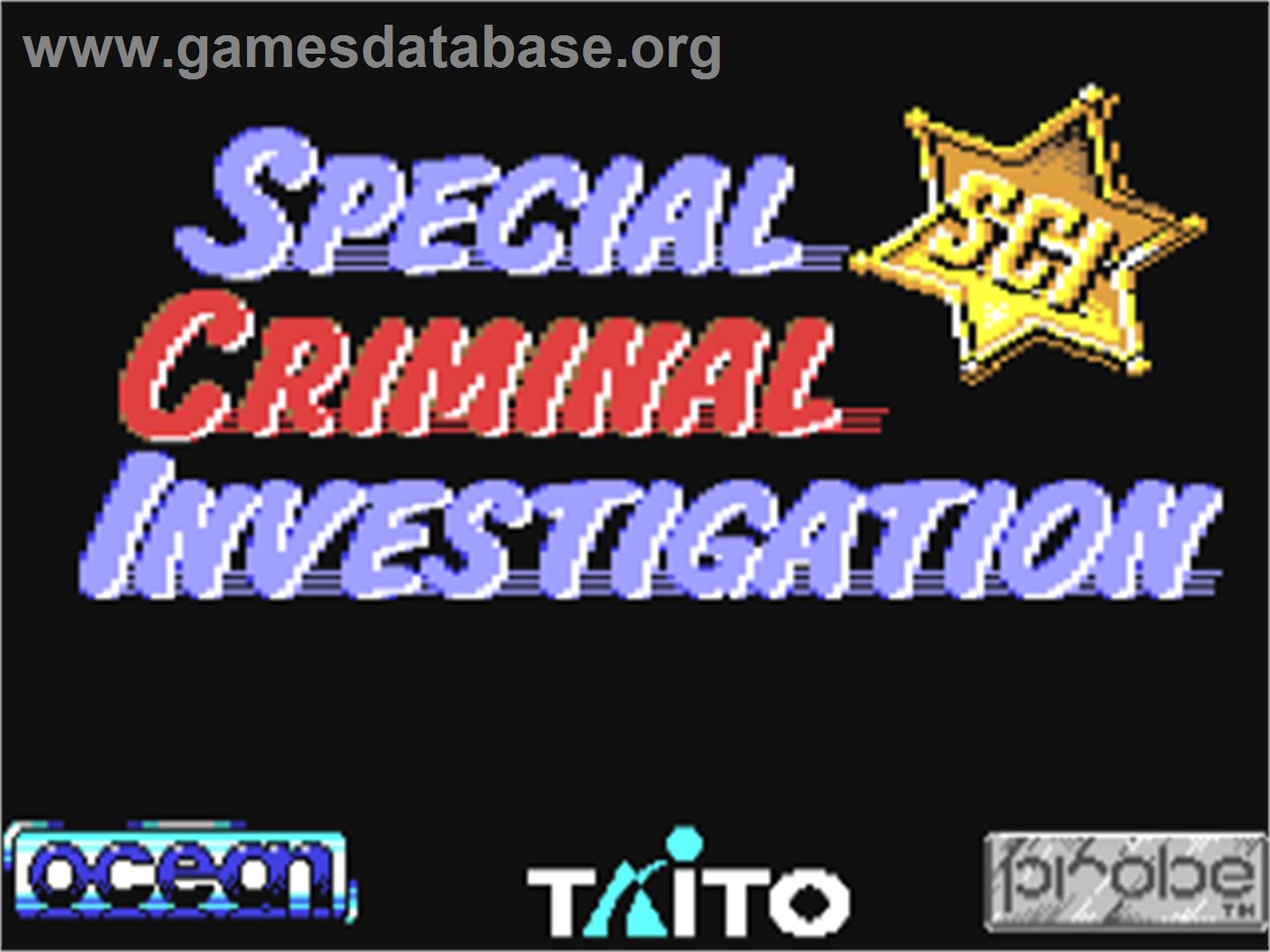 Sci - Special Criminal Investigation - Commodore 64 - Artwork - Title Screen