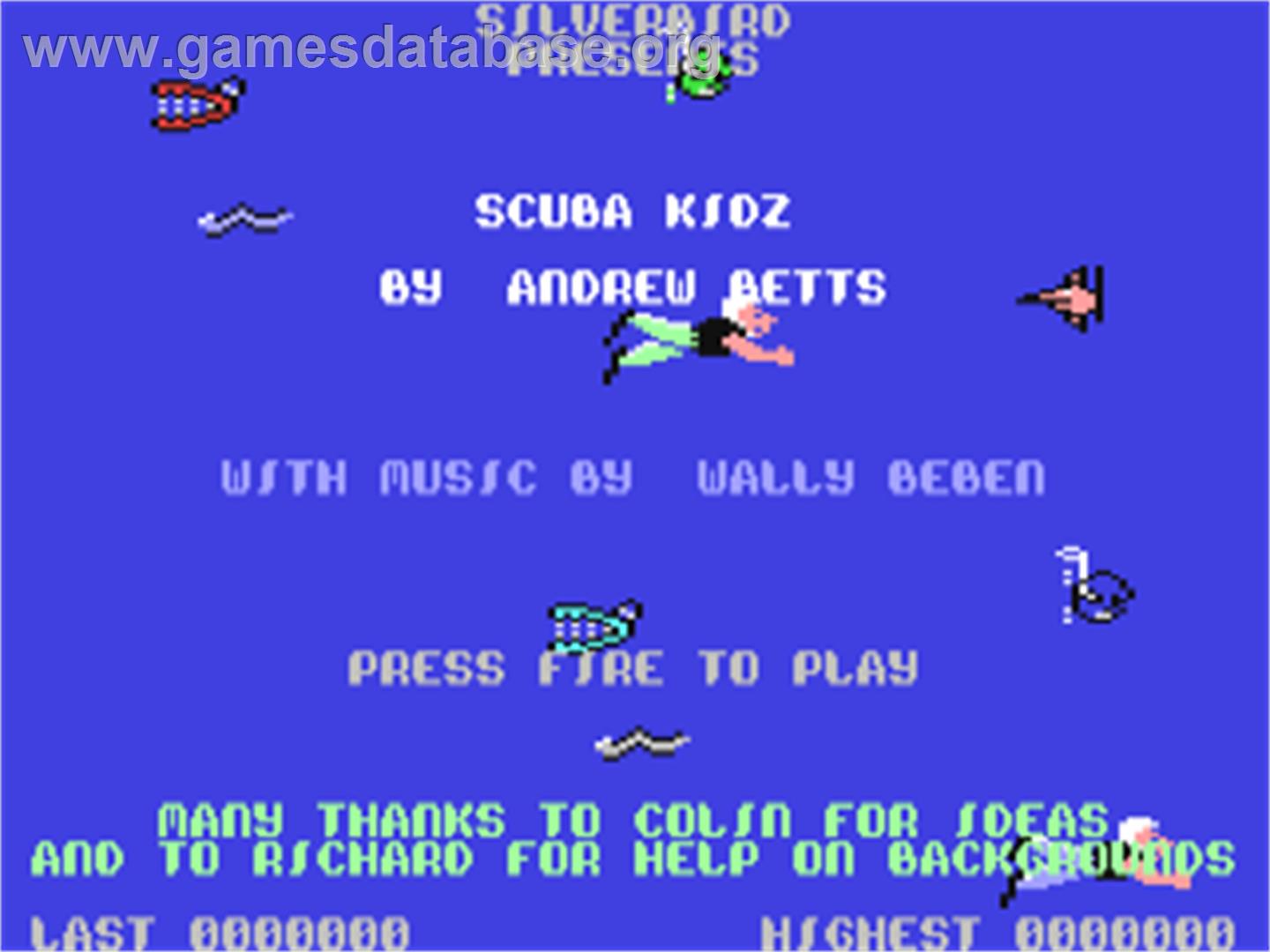 Scuba Kidz - Commodore 64 - Artwork - Title Screen