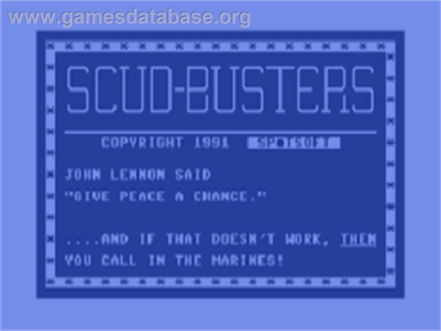 Scud-busters - Commodore 64 - Artwork - Title Screen