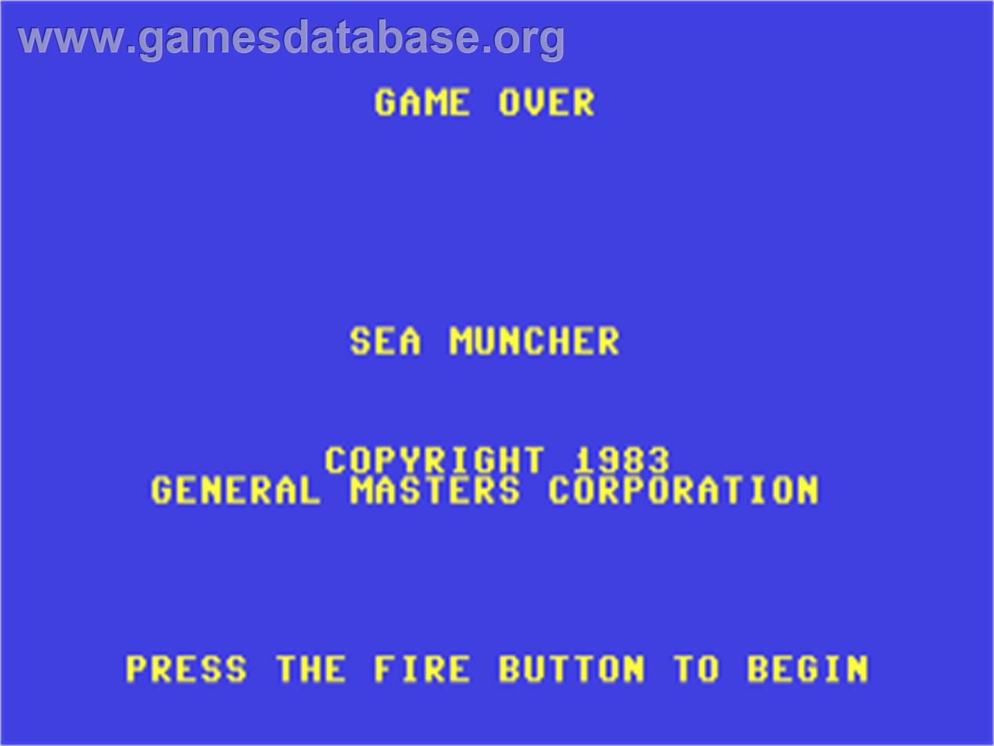 Sea Muncher - Commodore 64 - Artwork - Title Screen