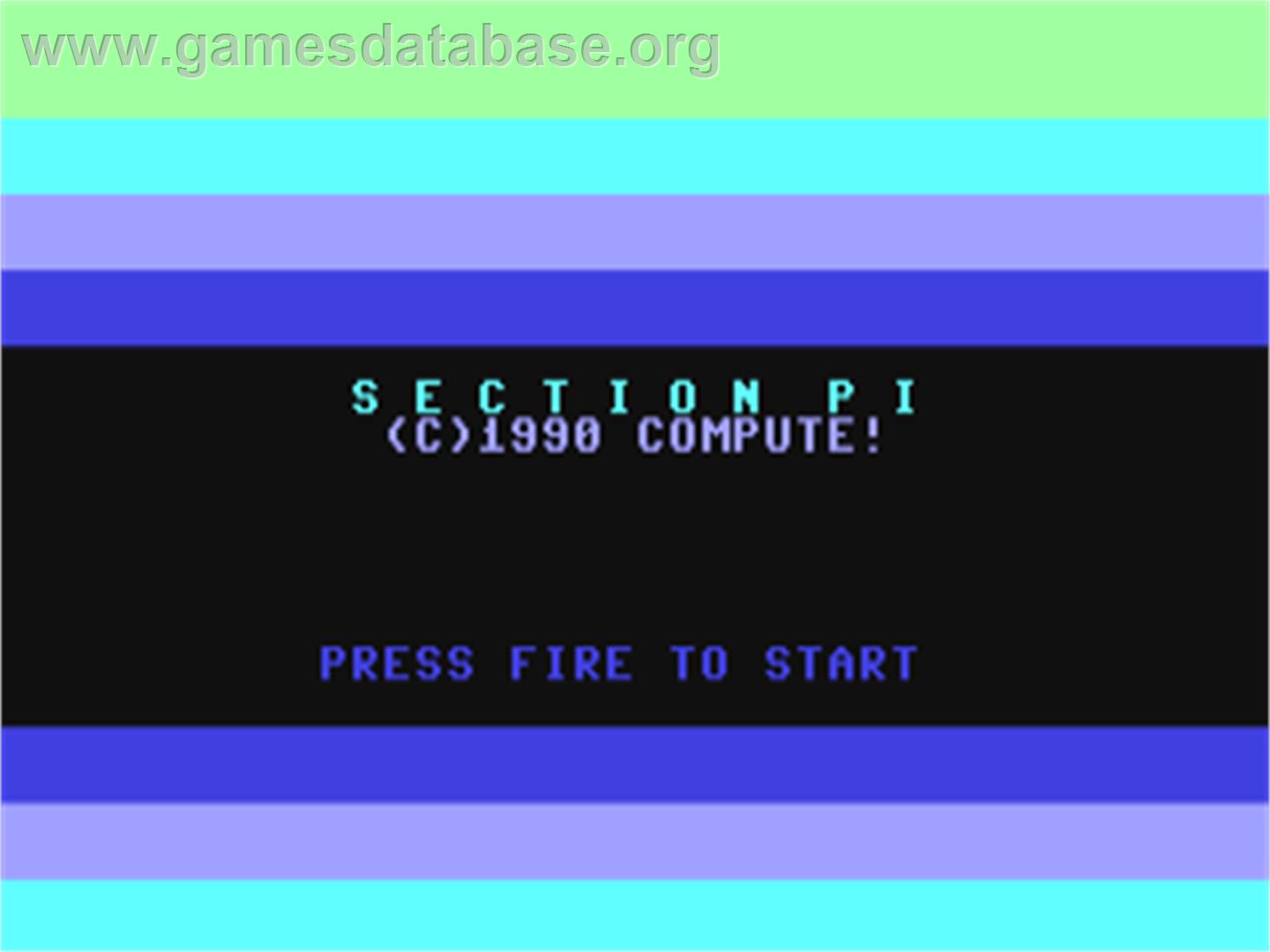 Section Pi - Commodore 64 - Artwork - Title Screen