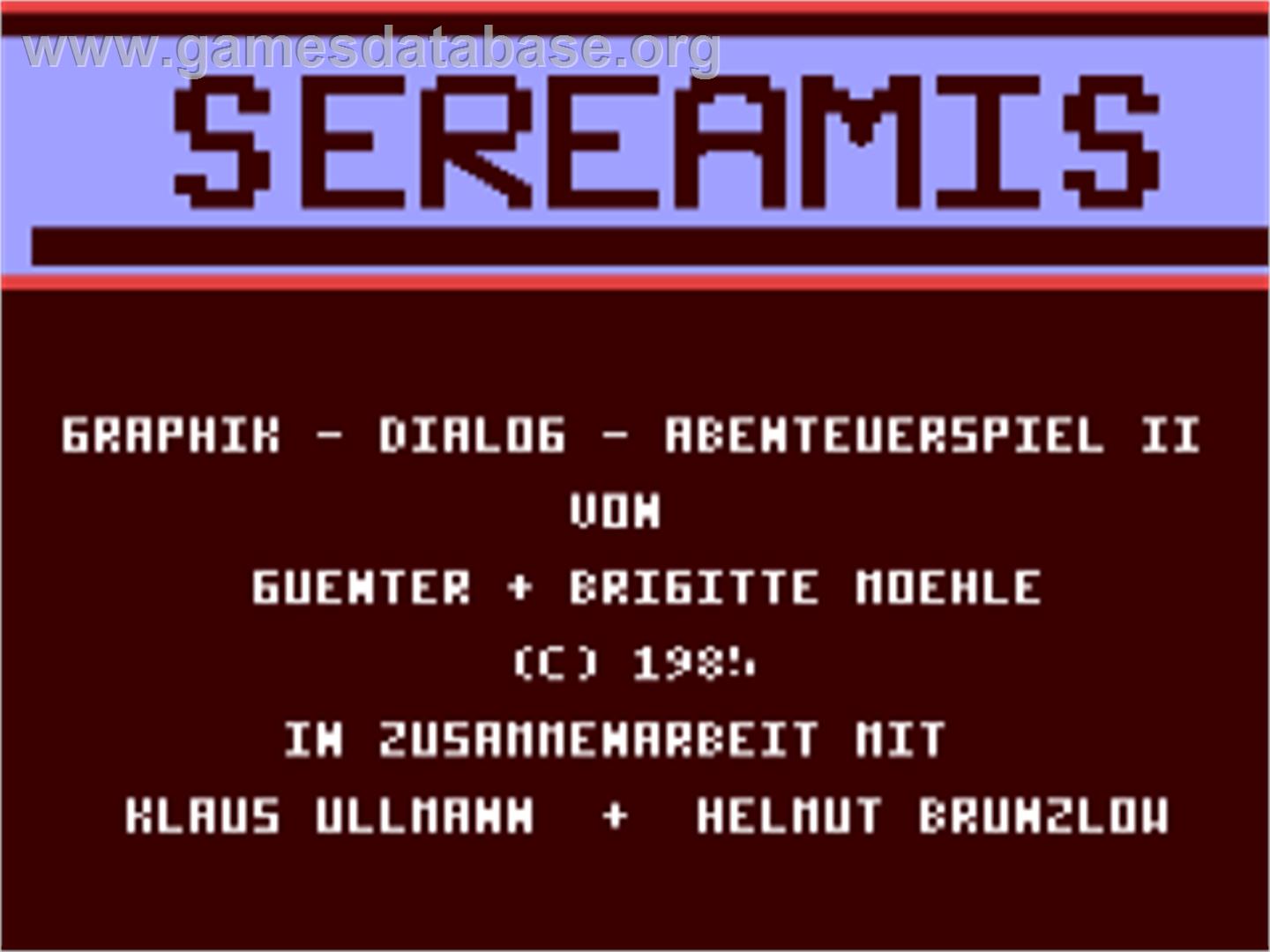 Sereamis - Commodore 64 - Artwork - Title Screen