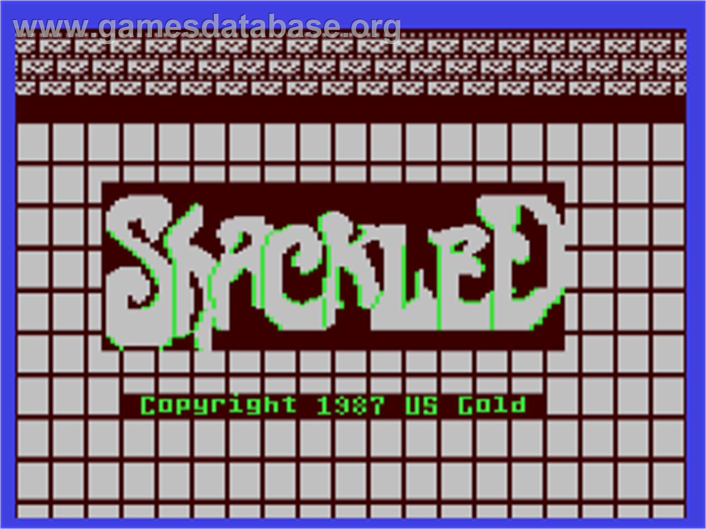 Shackled - Commodore 64 - Artwork - Title Screen