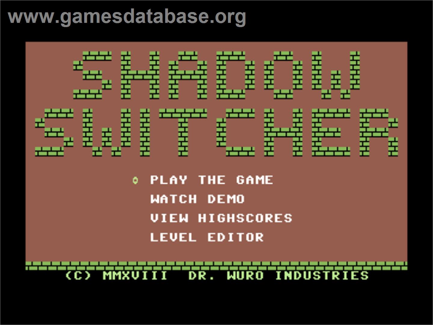 Shadow Switcher - Commodore 64 - Artwork - Title Screen