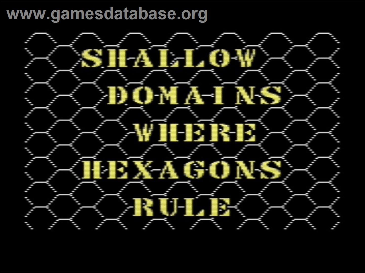 Shallow Domains - Commodore 64 - Artwork - Title Screen
