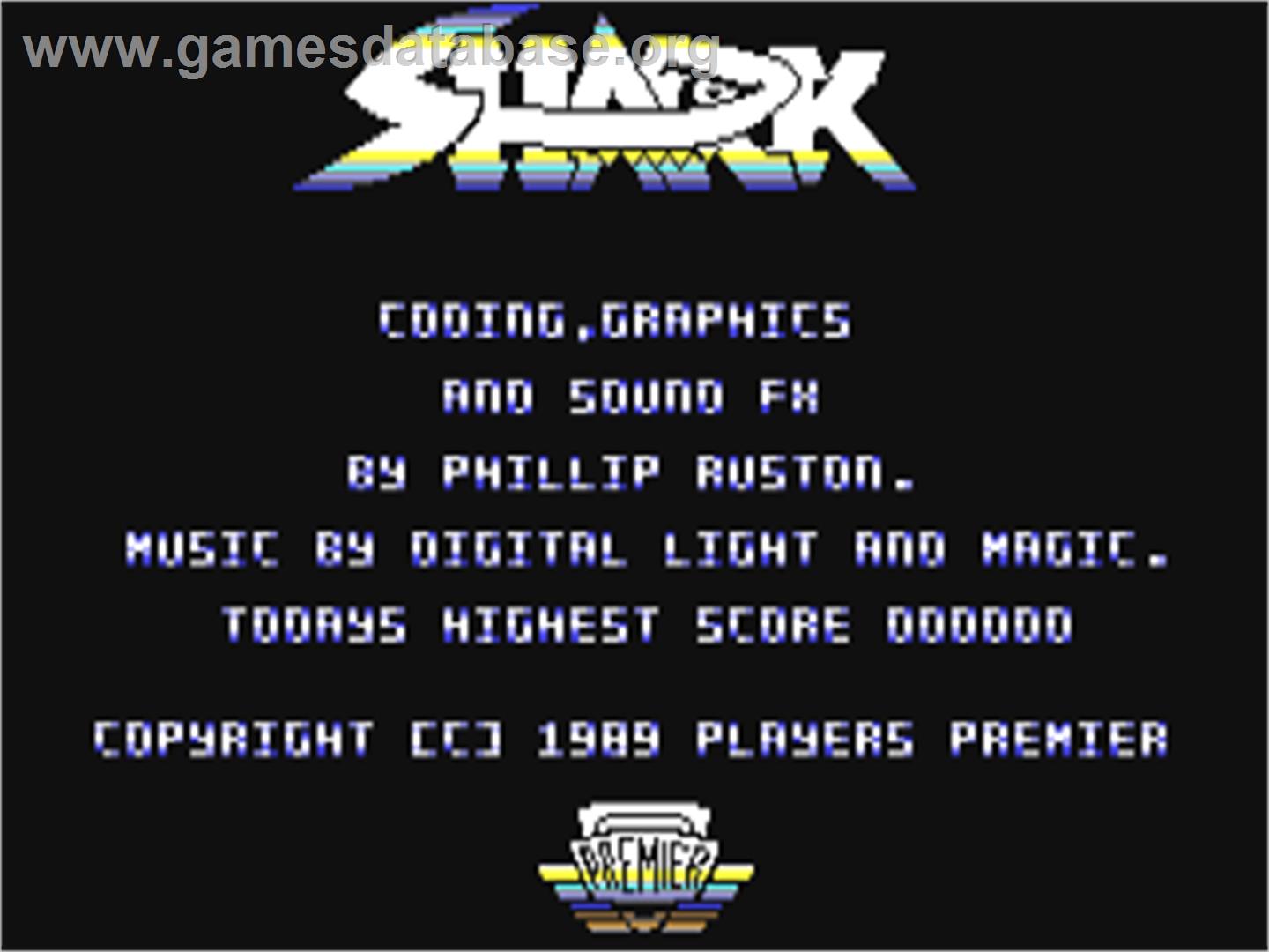 Shark - Commodore 64 - Artwork - Title Screen