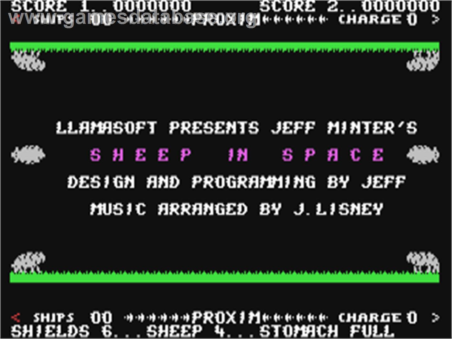 Sheep In Space - Commodore 64 - Artwork - Title Screen