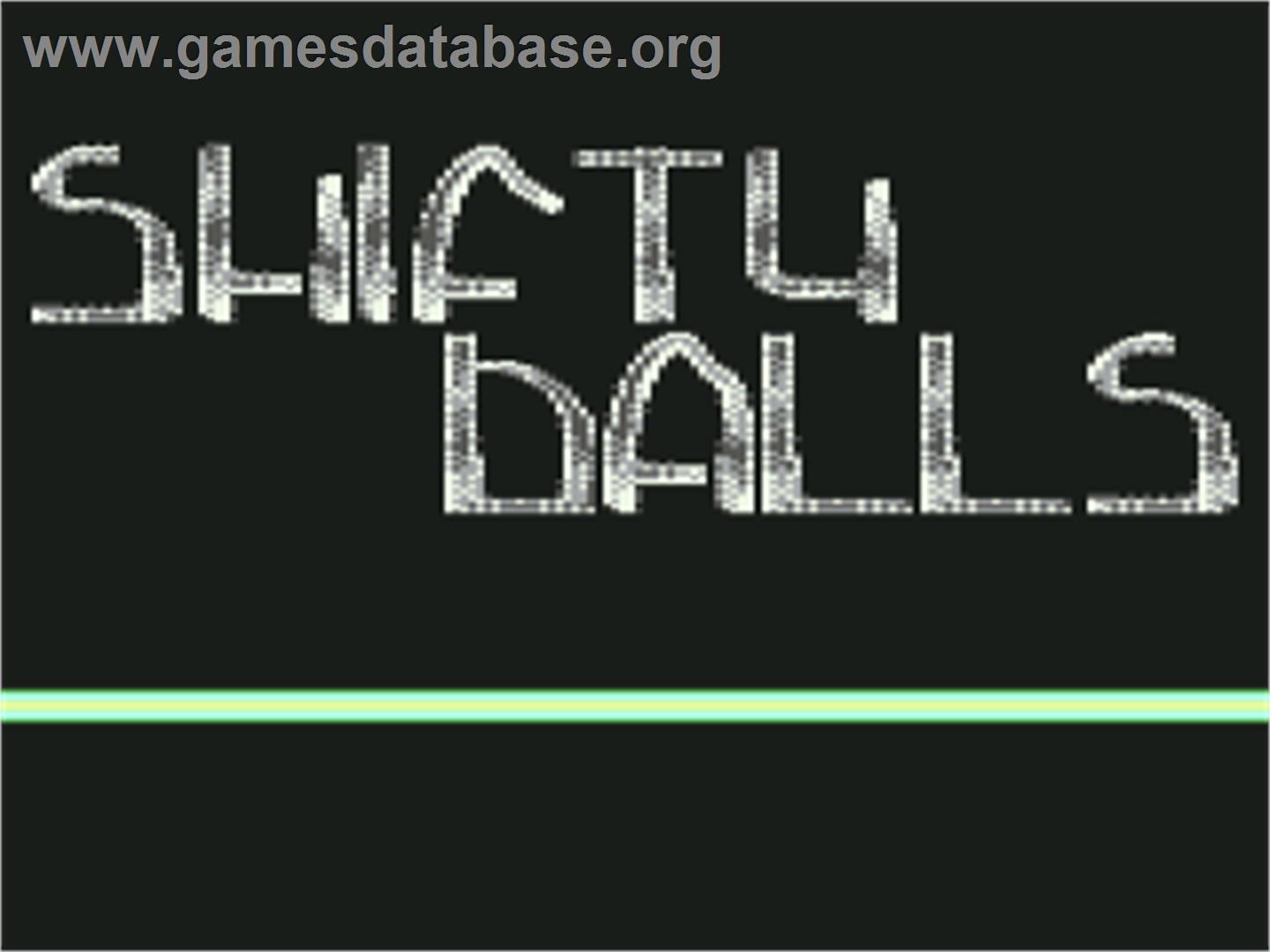 Shifty Balls - Commodore 64 - Artwork - Title Screen