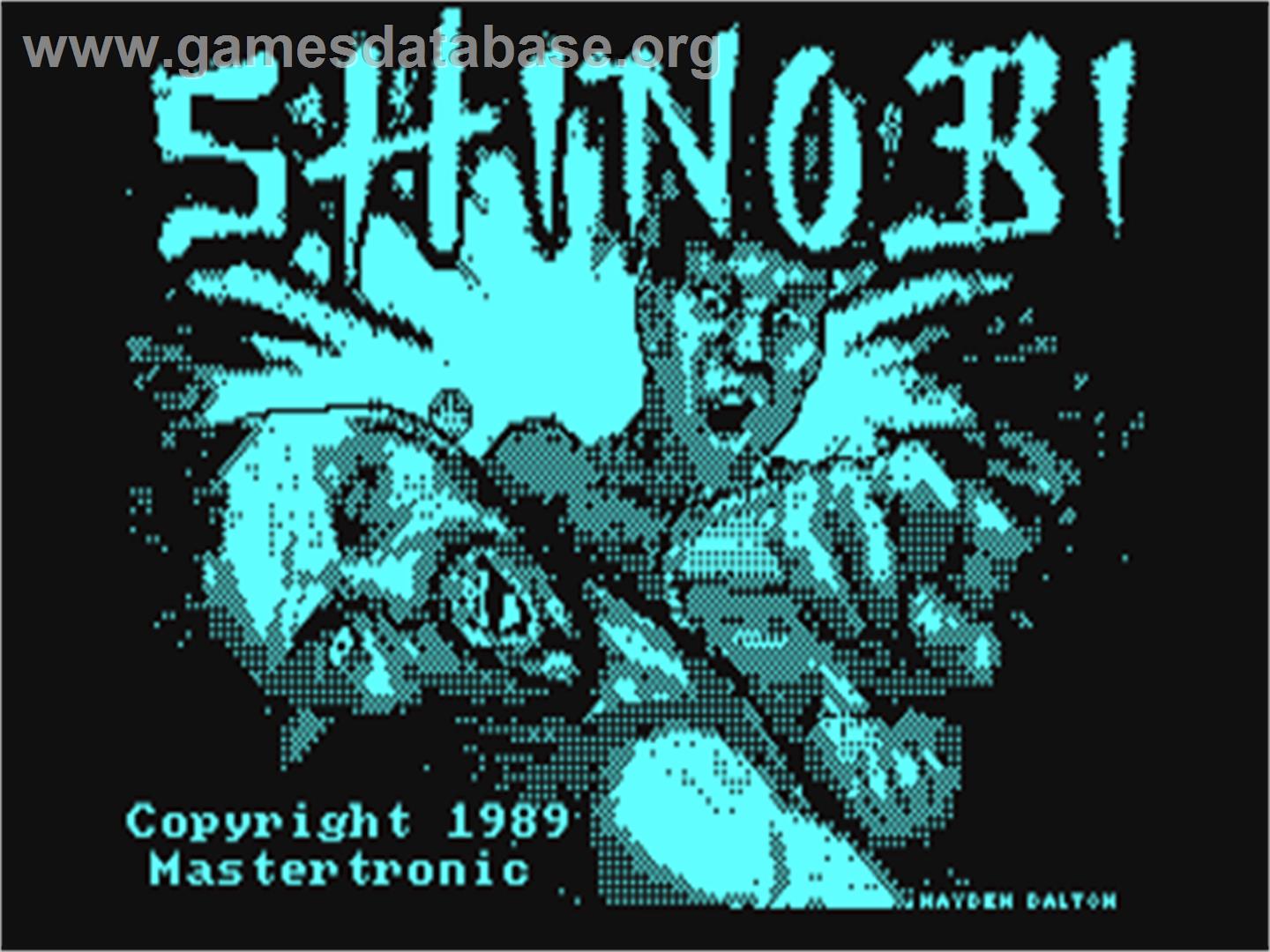 Shinobi - Commodore 64 - Artwork - Title Screen