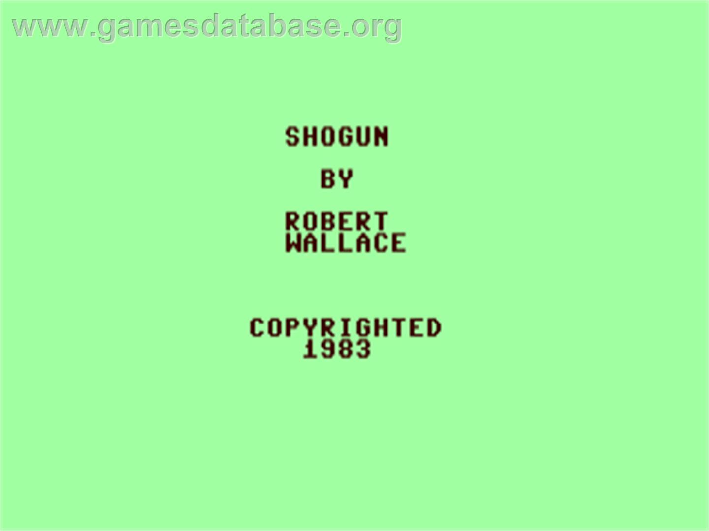 Shogun (Loadstar) - Commodore 64 - Artwork - Title Screen