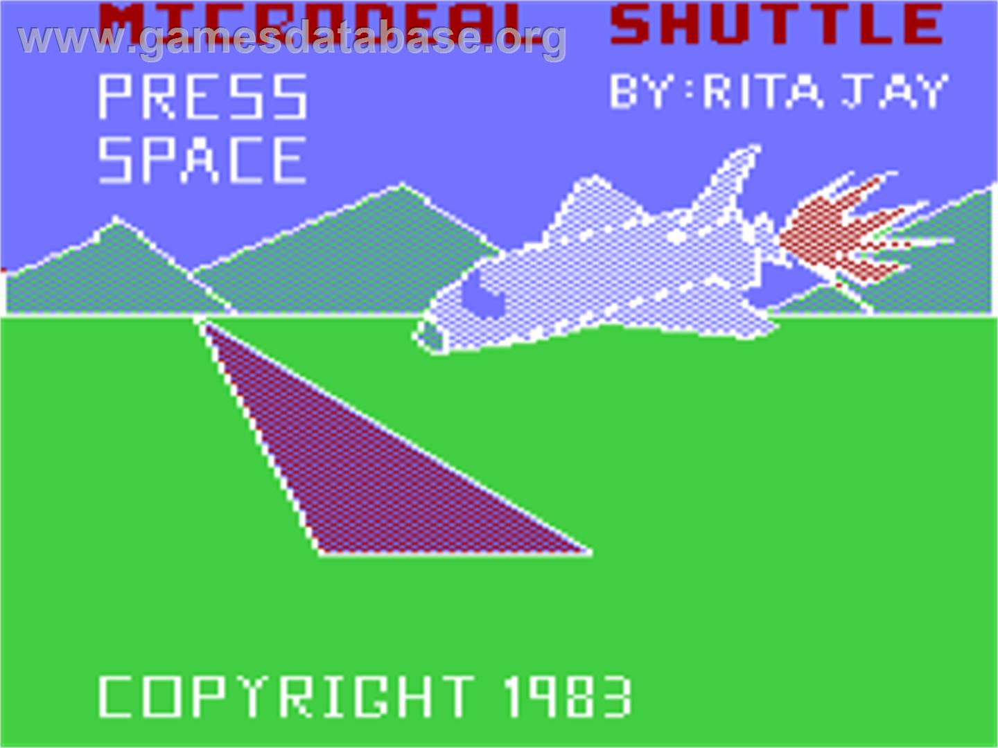 Shuttle Simulator - Commodore 64 - Artwork - Title Screen