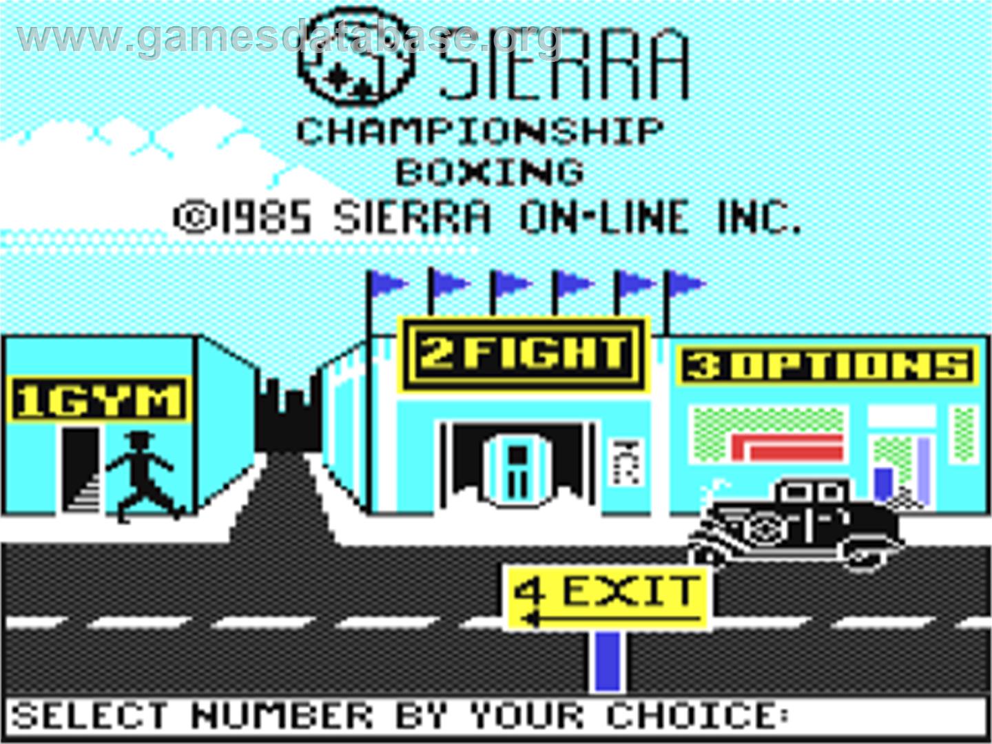 Sierra Championship Boxing - Commodore 64 - Artwork - Title Screen