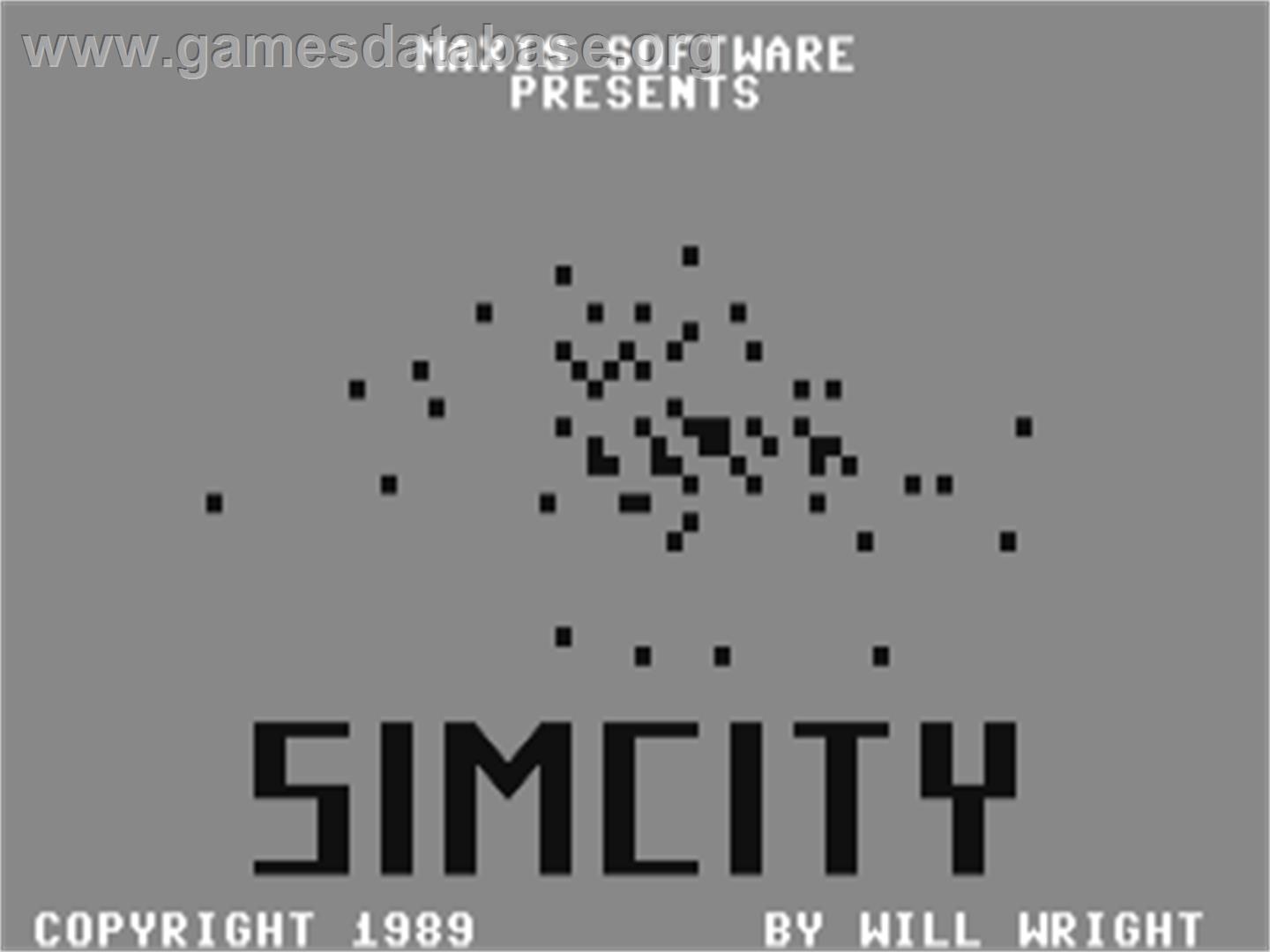SimCity - Commodore 64 - Artwork - Title Screen