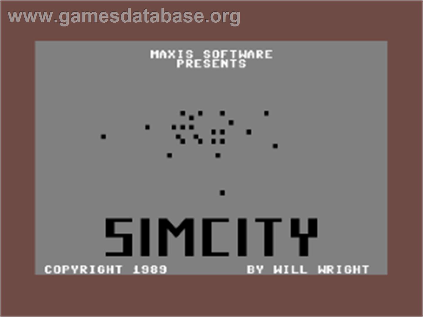 Sim City - Commodore 64 - Artwork - Title Screen