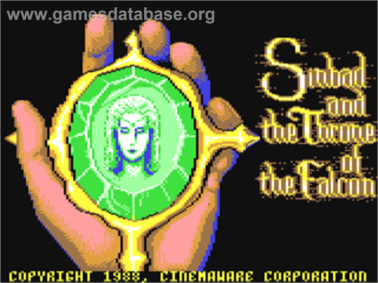 Sinbad and the Throne of the Falcon - Commodore 64 - Artwork - Title Screen