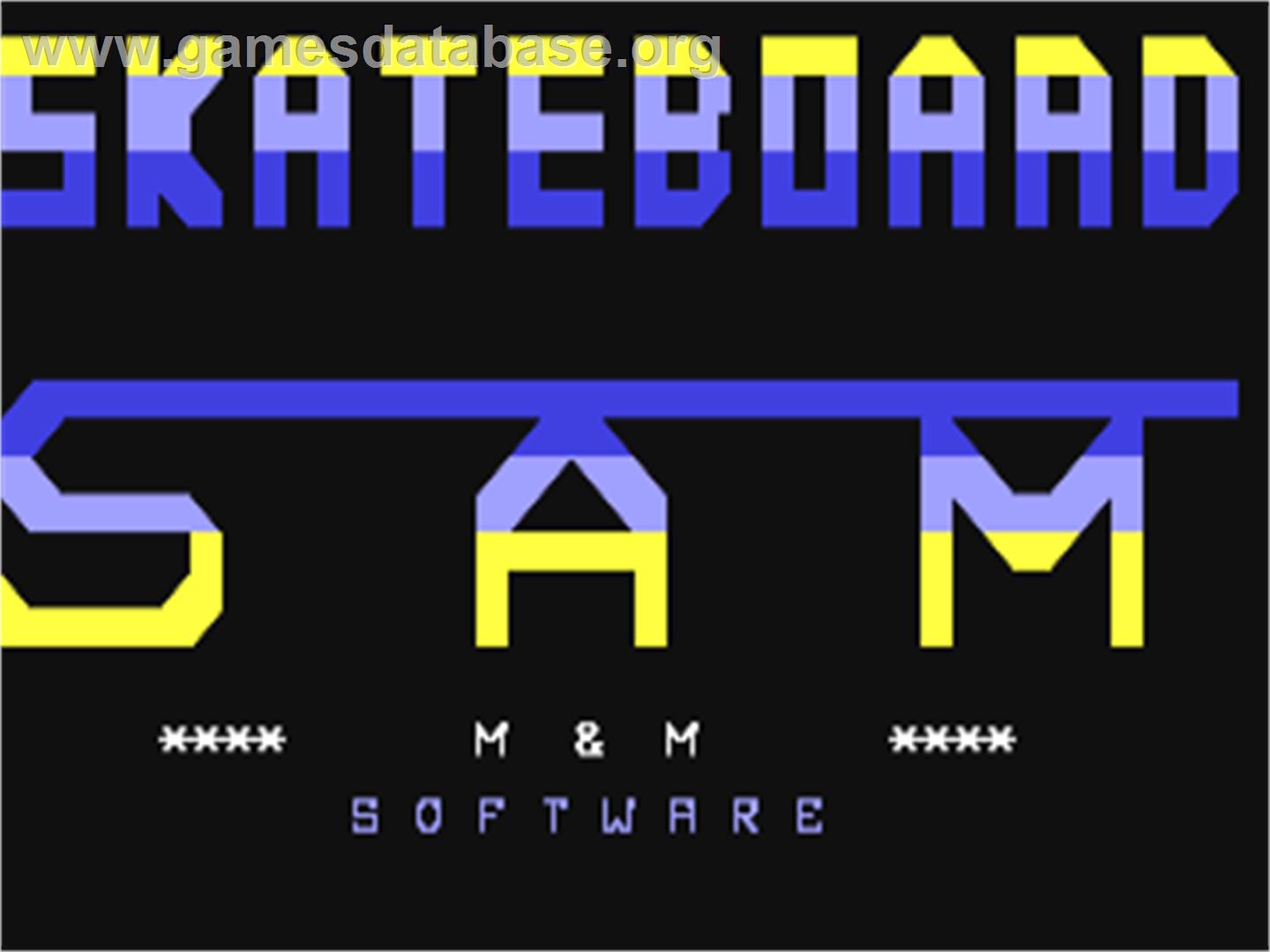 Skateboard Sam - Commodore 64 - Artwork - Title Screen