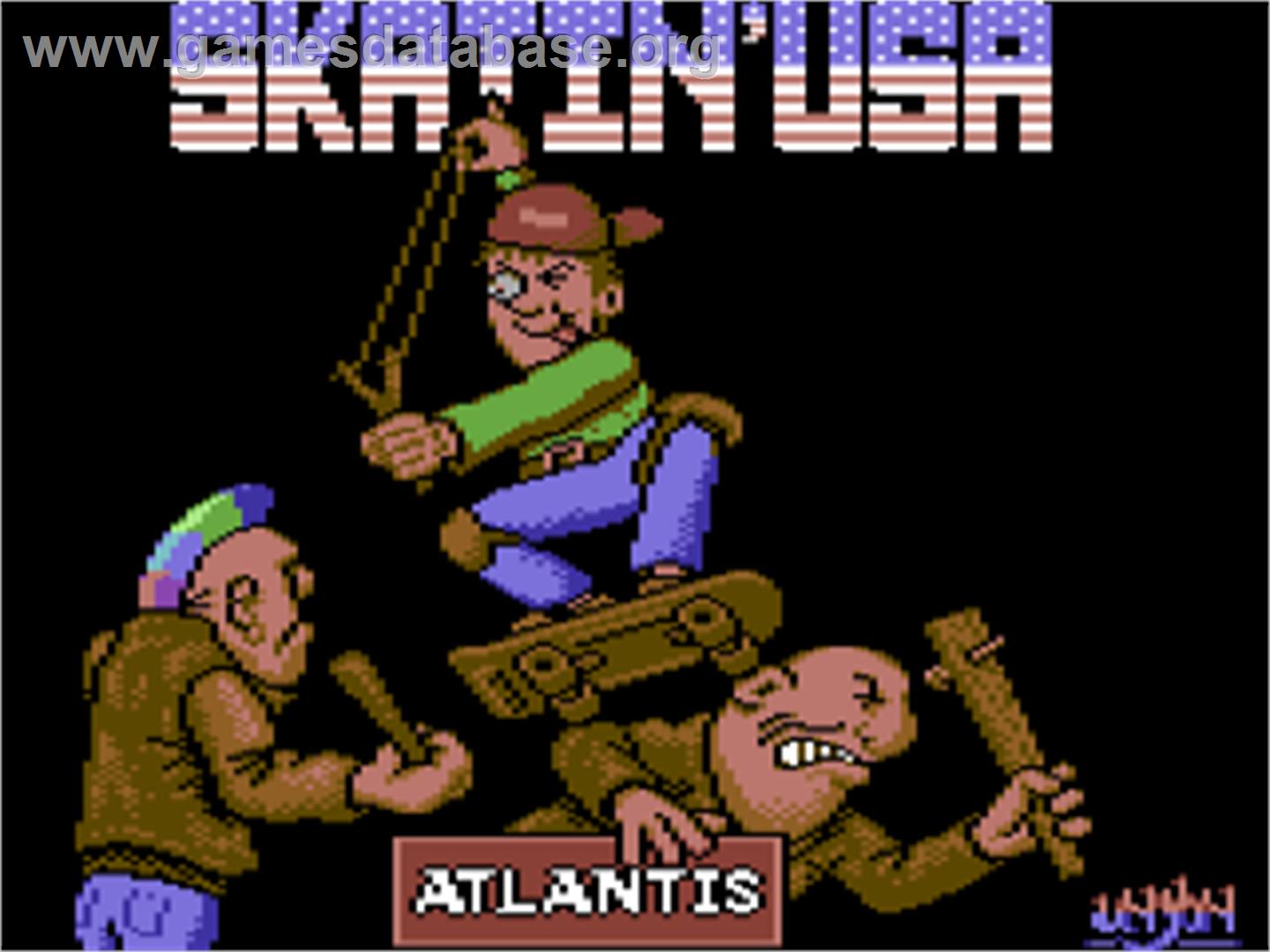 Skatin' Usa - Commodore 64 - Artwork - Title Screen