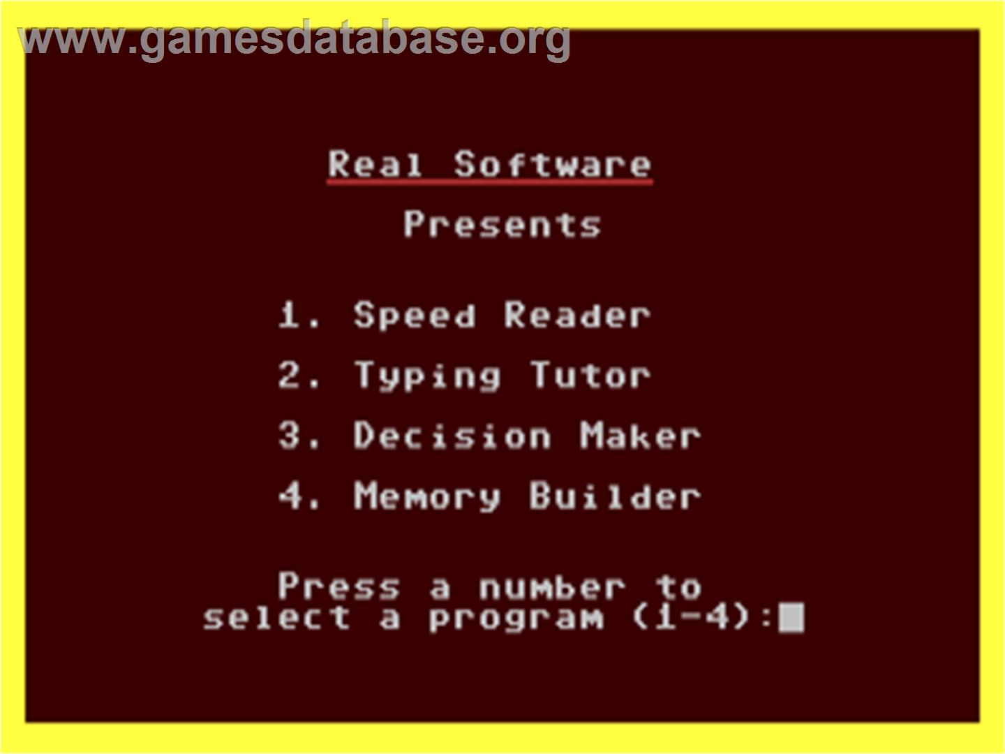 Skill Builders - Commodore 64 - Artwork - Title Screen