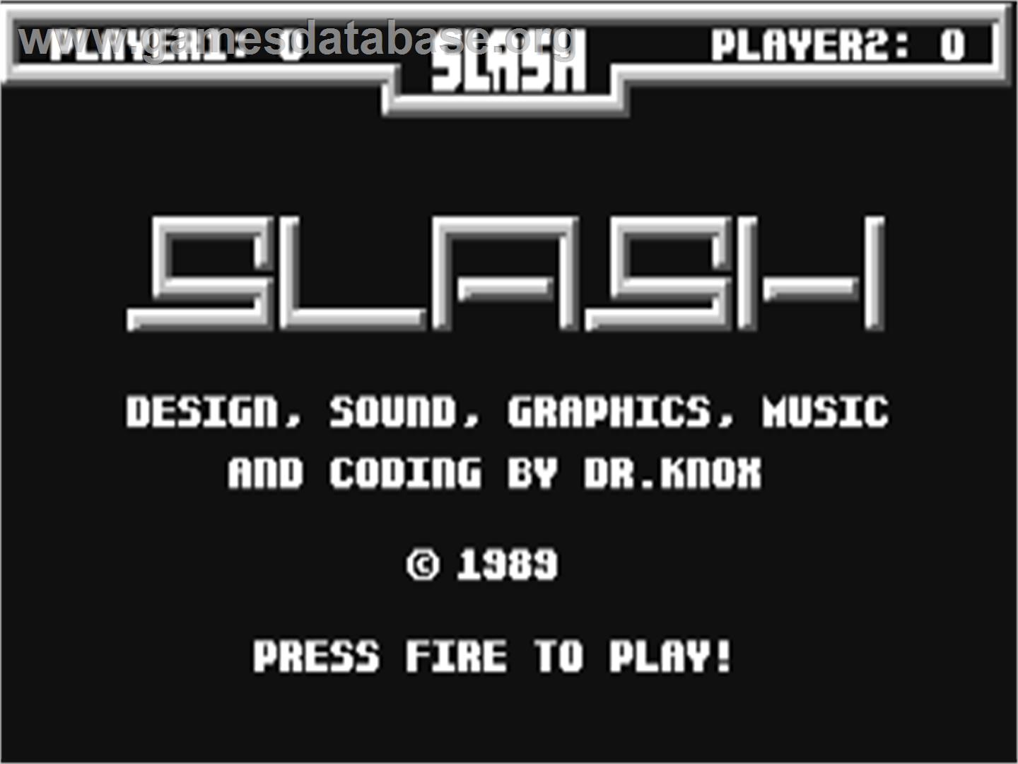 Slash - Commodore 64 - Artwork - Title Screen