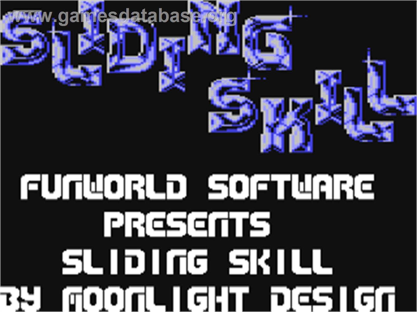 Sliding Skill - Commodore 64 - Artwork - Title Screen