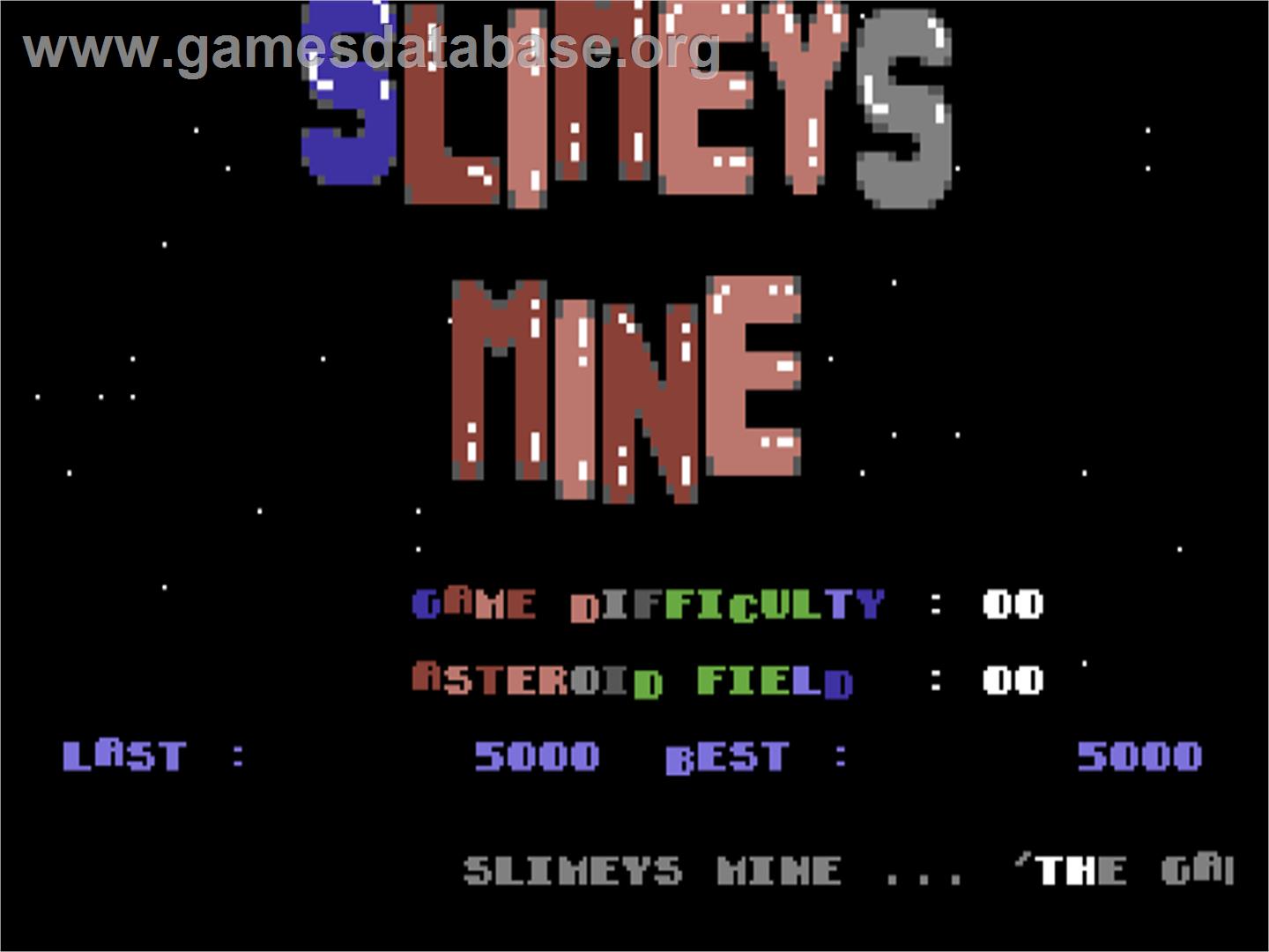 Slimey's Mine - Commodore 64 - Artwork - Title Screen