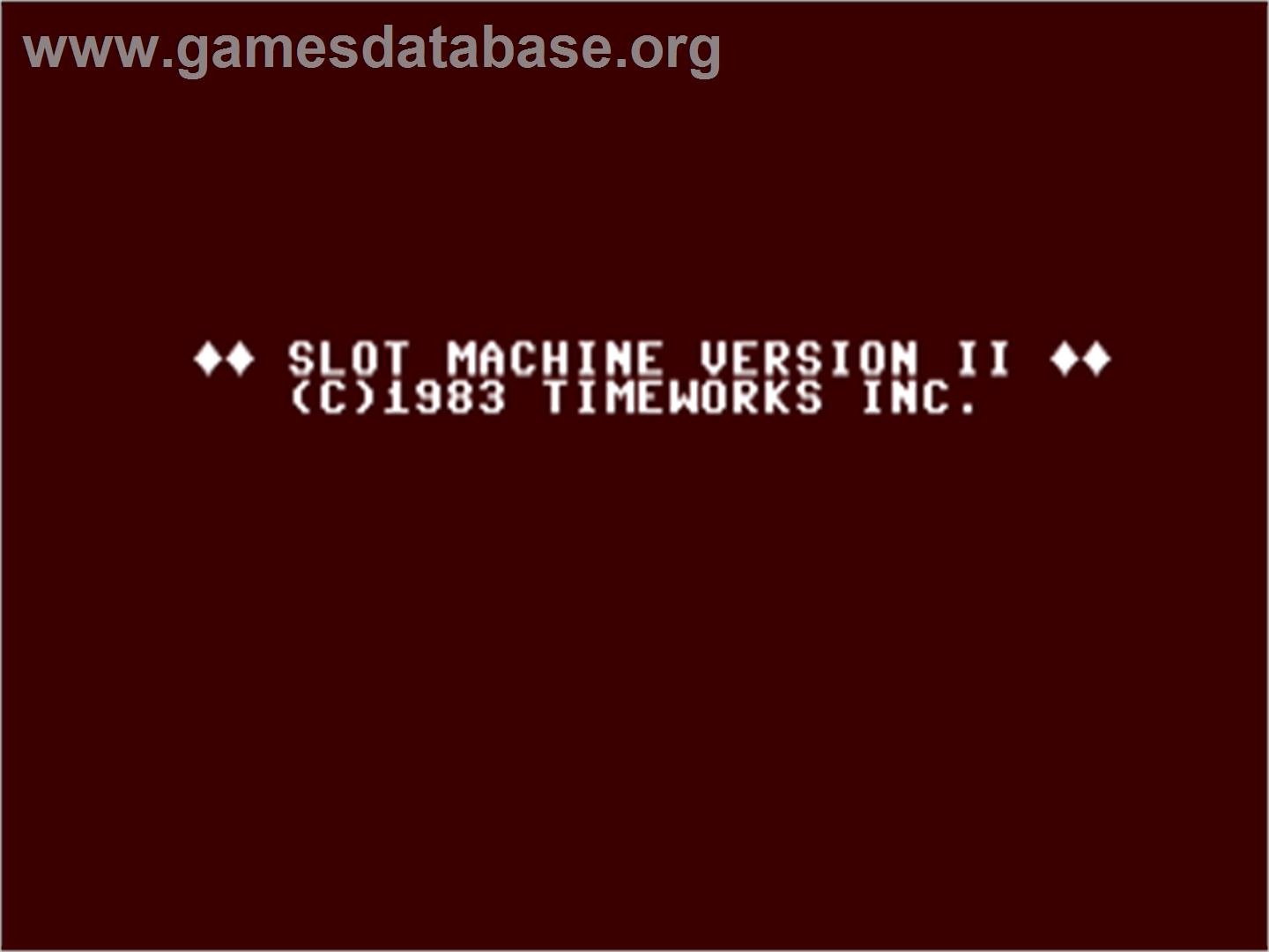 Slot Machine Version 2 - Commodore 64 - Artwork - Title Screen