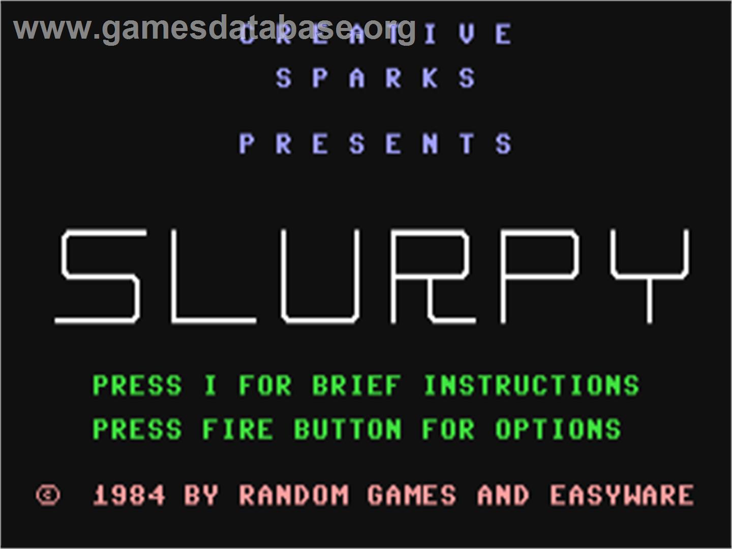 Slurpy - Commodore 64 - Artwork - Title Screen
