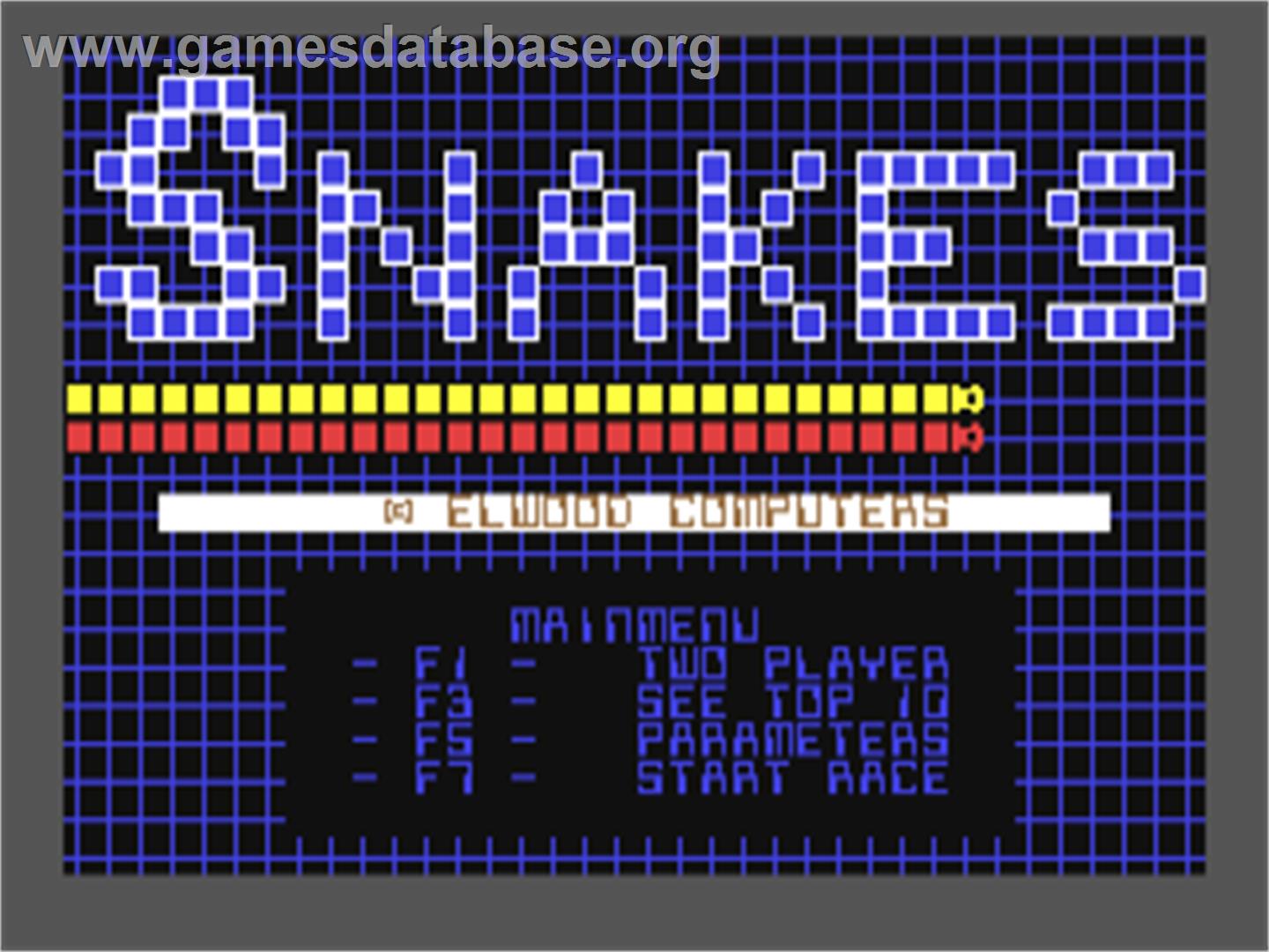 Snakes (MikroBitti) - Commodore 64 - Artwork - Title Screen