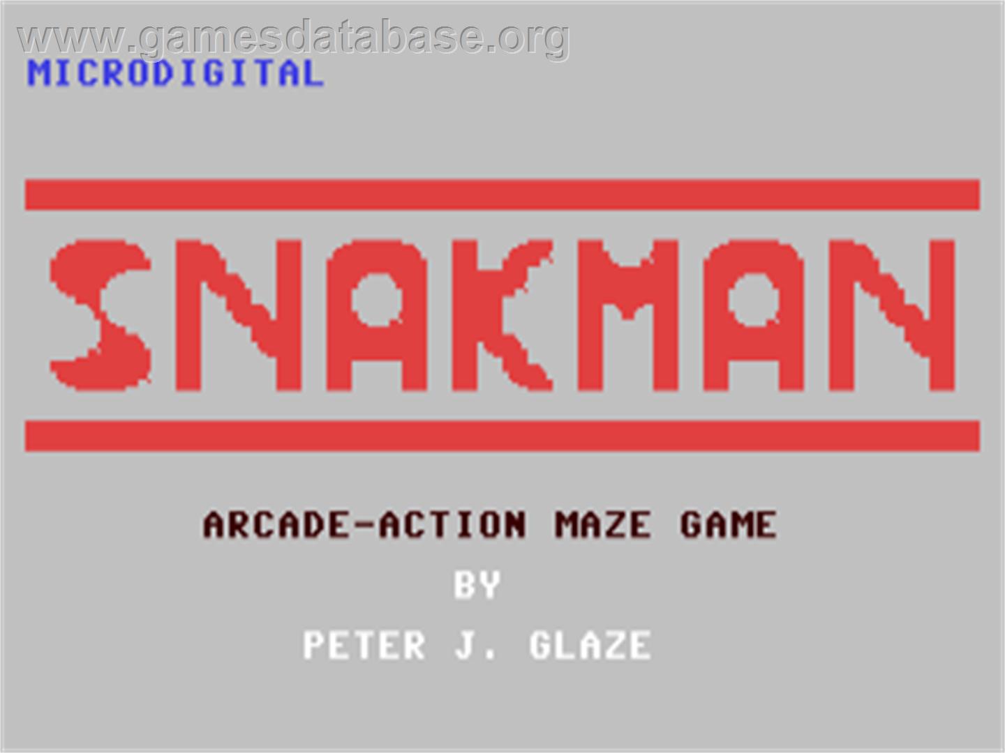 Snakman - Commodore 64 - Artwork - Title Screen
