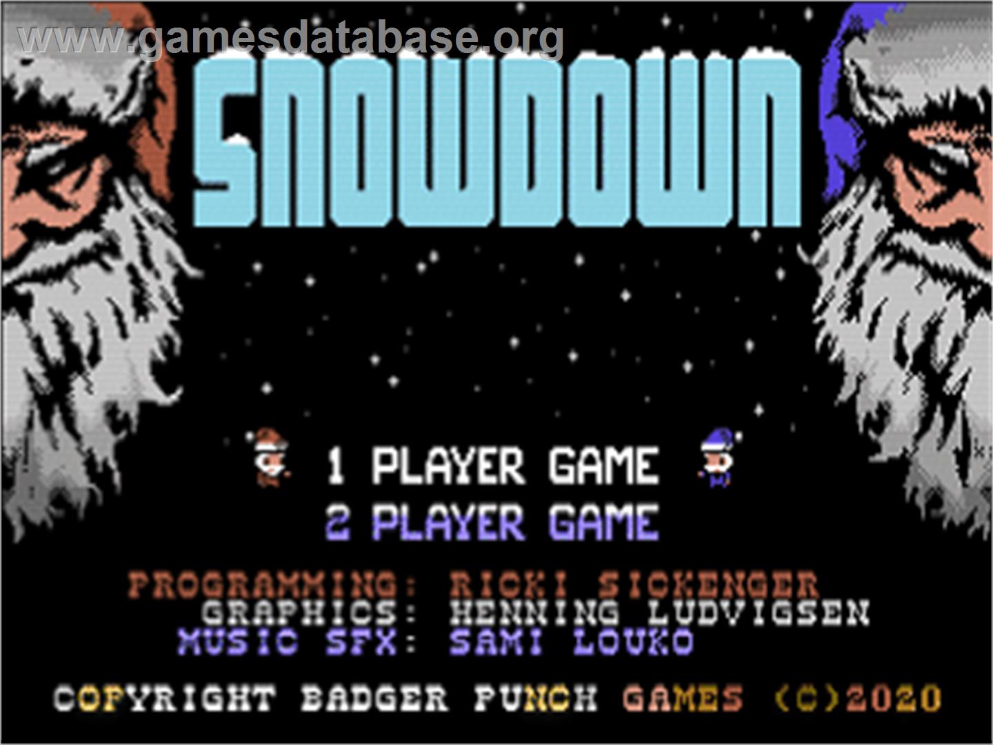Snowdown (2020) - Commodore 64 - Artwork - Title Screen