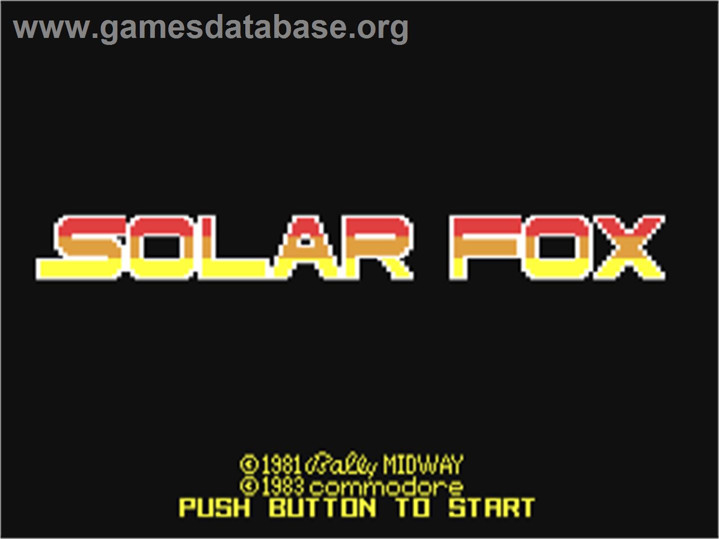 Solar Fox - Commodore 64 - Artwork - Title Screen