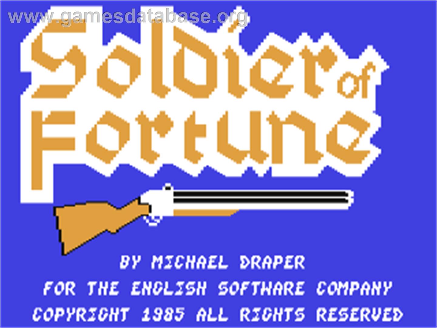 Soldier of Fortune - Commodore 64 - Artwork - Title Screen