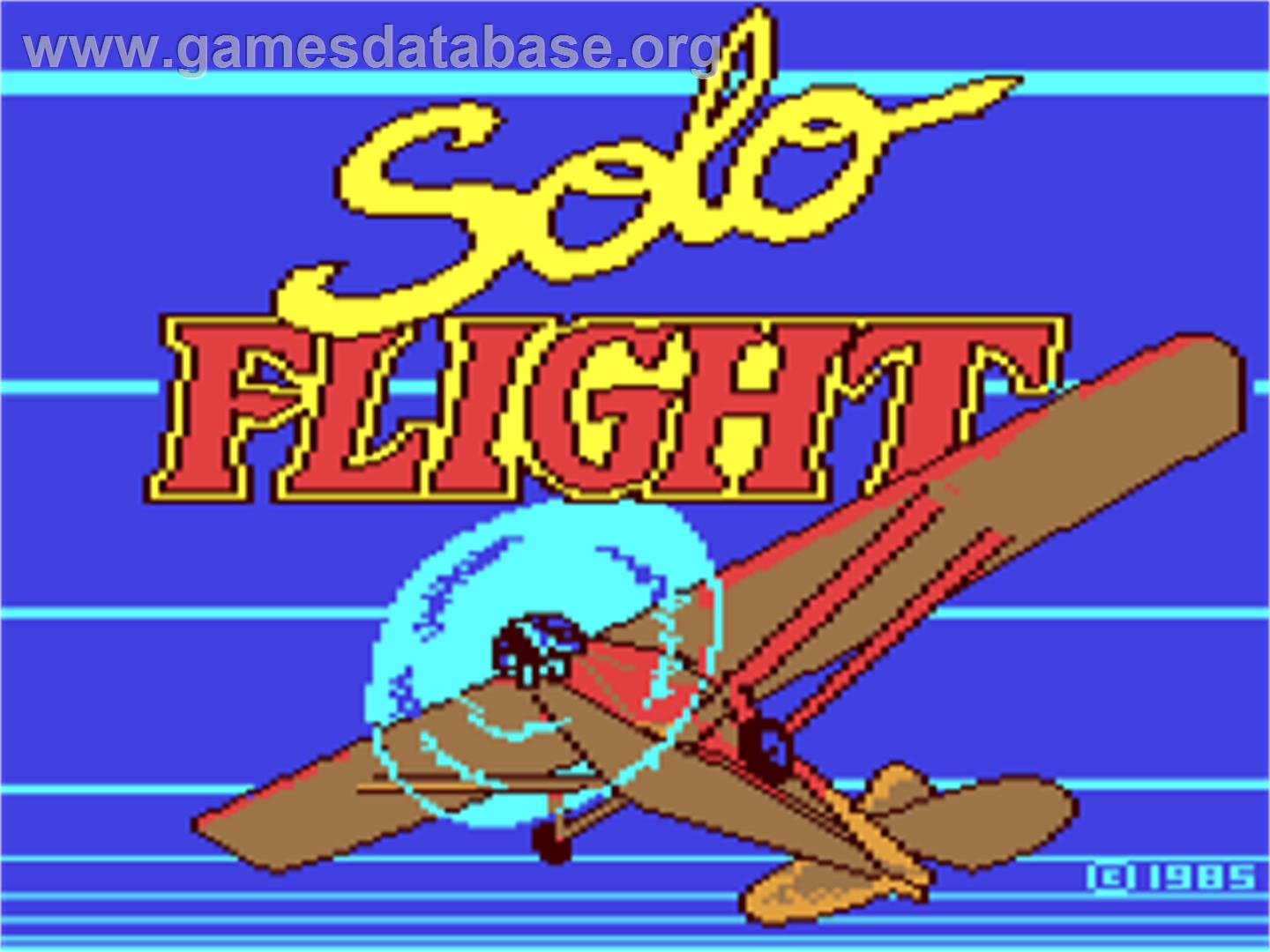Solo Flight - 2nd Edition - Commodore 64 - Artwork - Title Screen