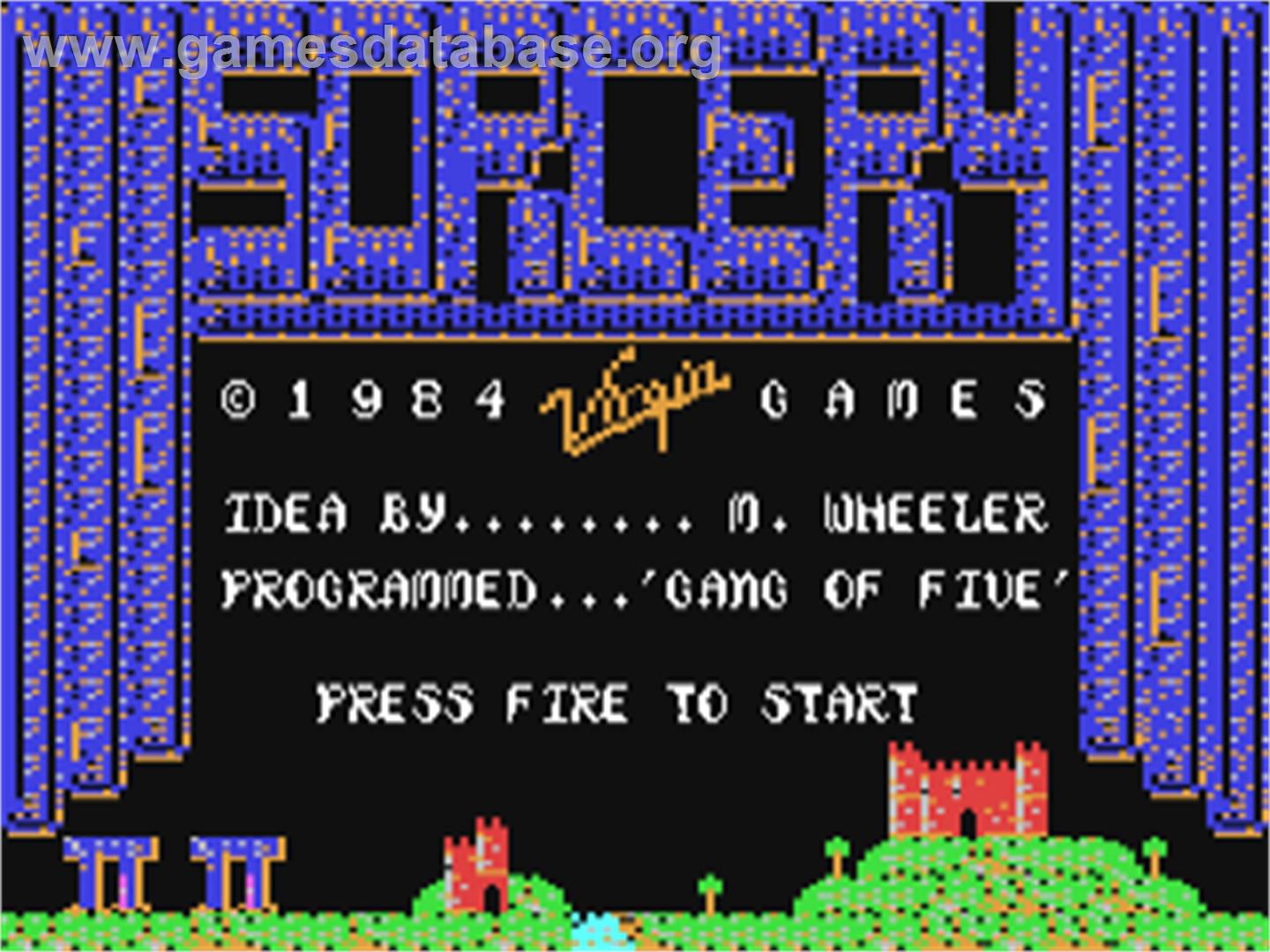 Sorcery - Commodore 64 - Artwork - Title Screen