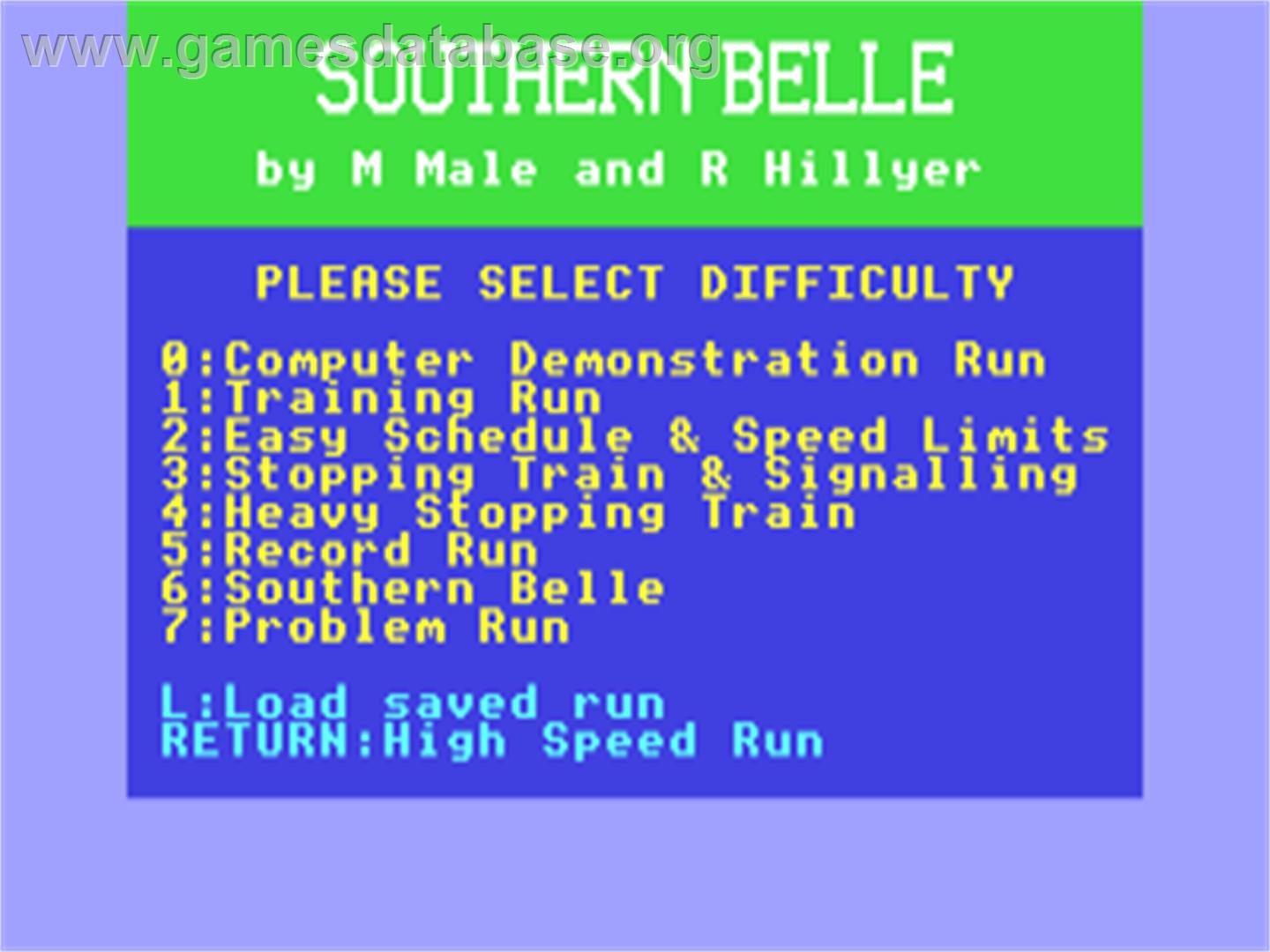 Southern Belle - Commodore 64 - Artwork - Title Screen
