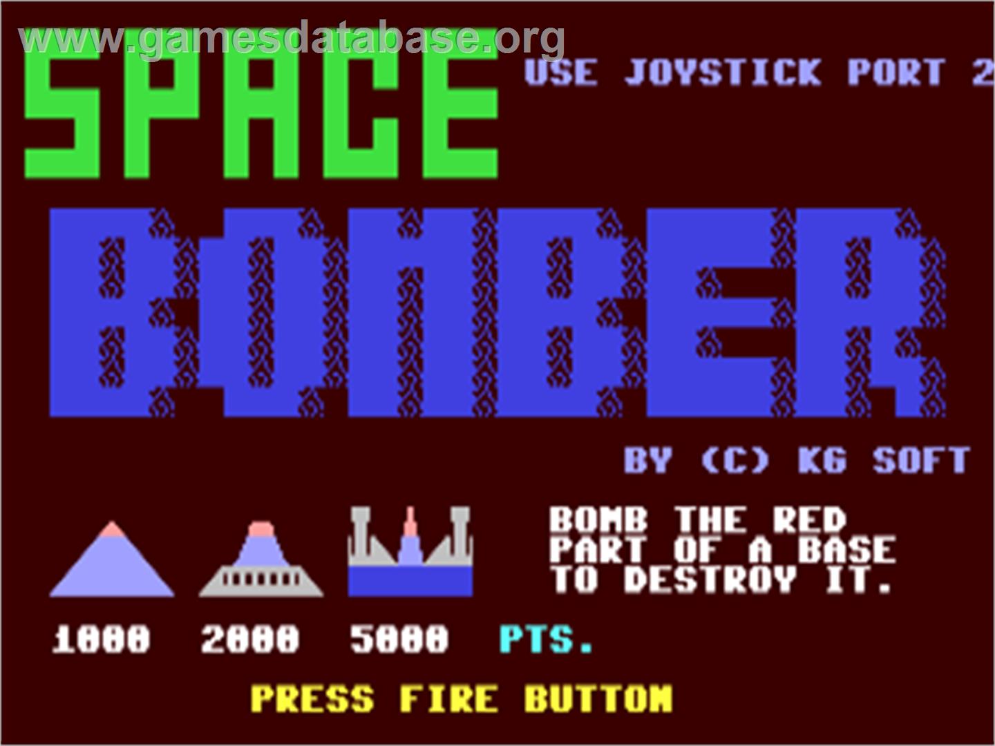 Space Bomber - Commodore 64 - Artwork - Title Screen