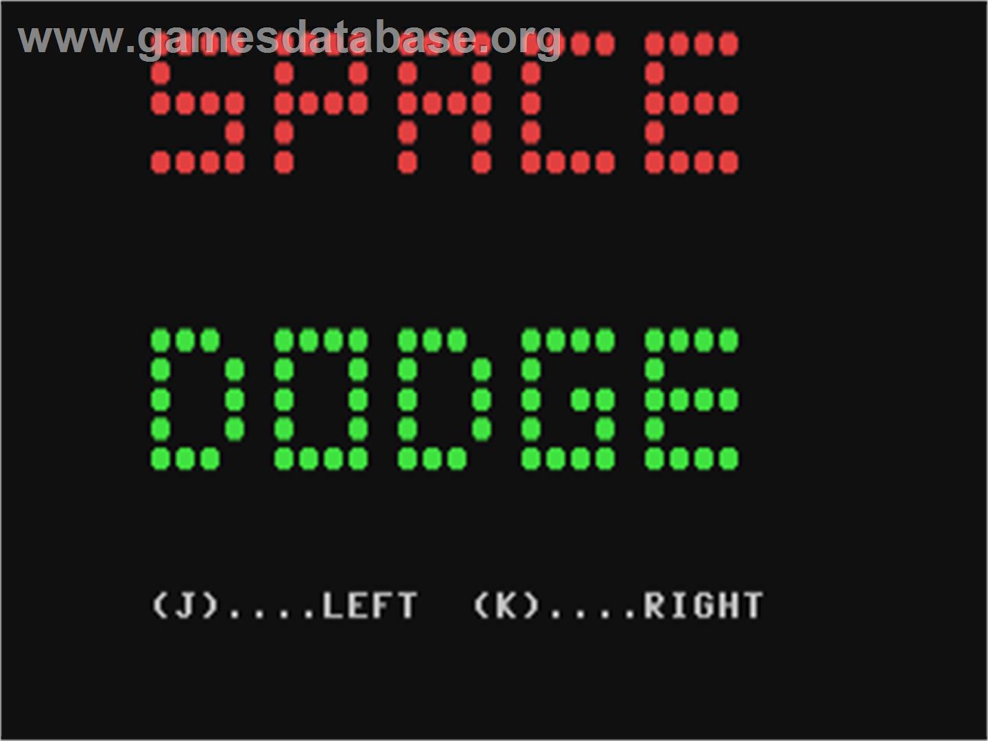 Space Dodge - Commodore 64 - Artwork - Title Screen
