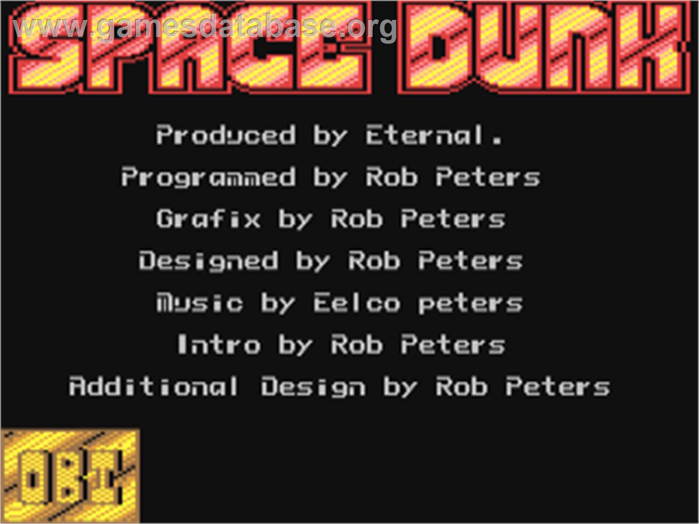 Space Dunk - Commodore 64 - Artwork - Title Screen