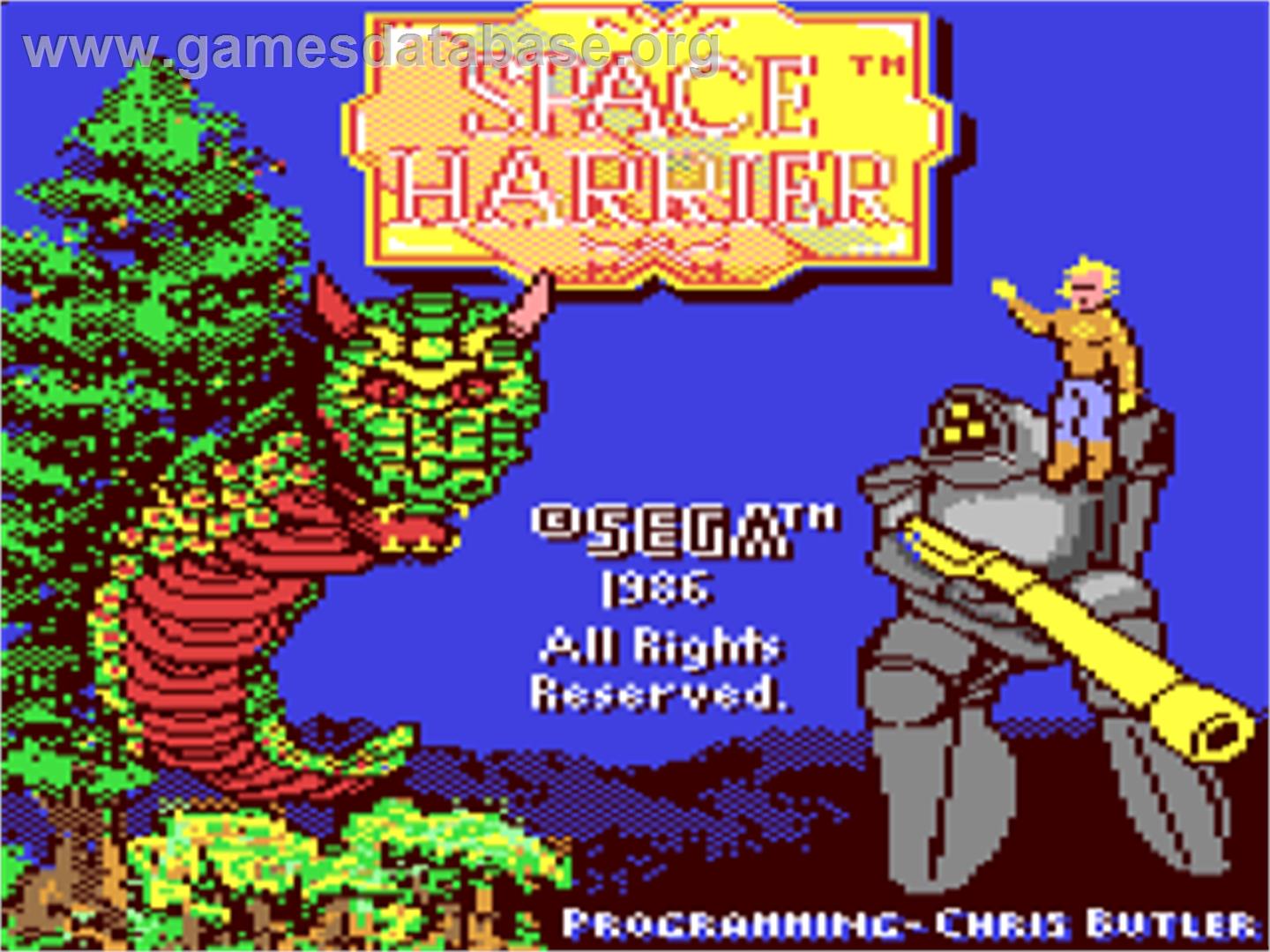 Space Harrier - Commodore 64 - Artwork - Title Screen
