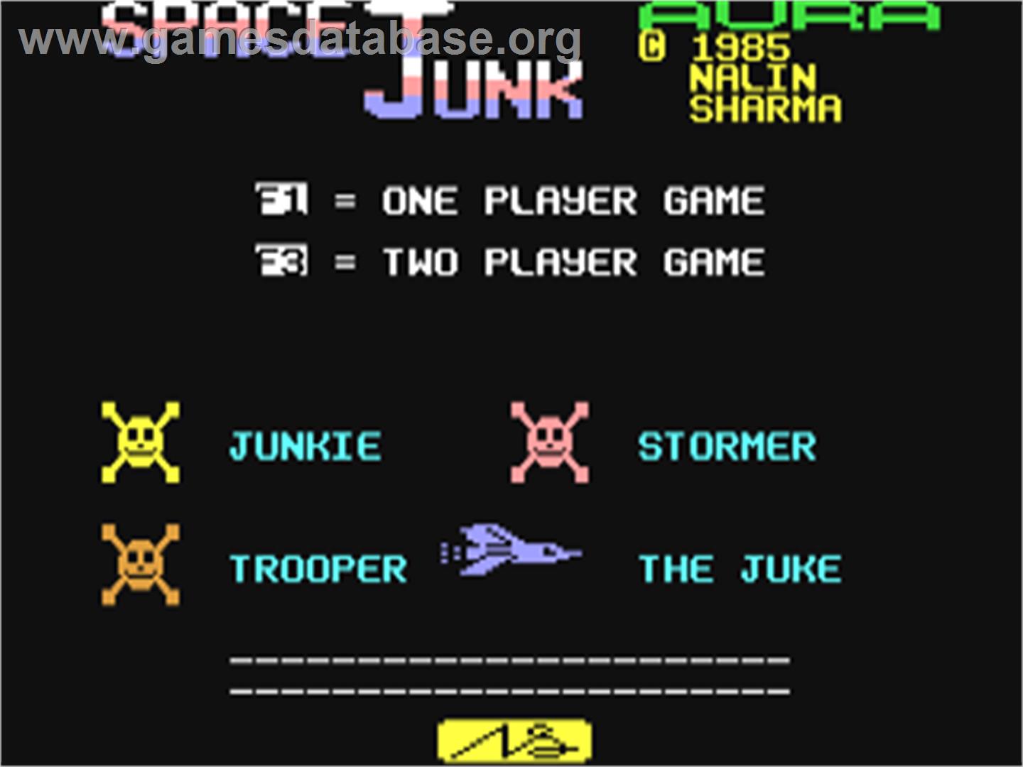 Space Junk - Commodore 64 - Artwork - Title Screen